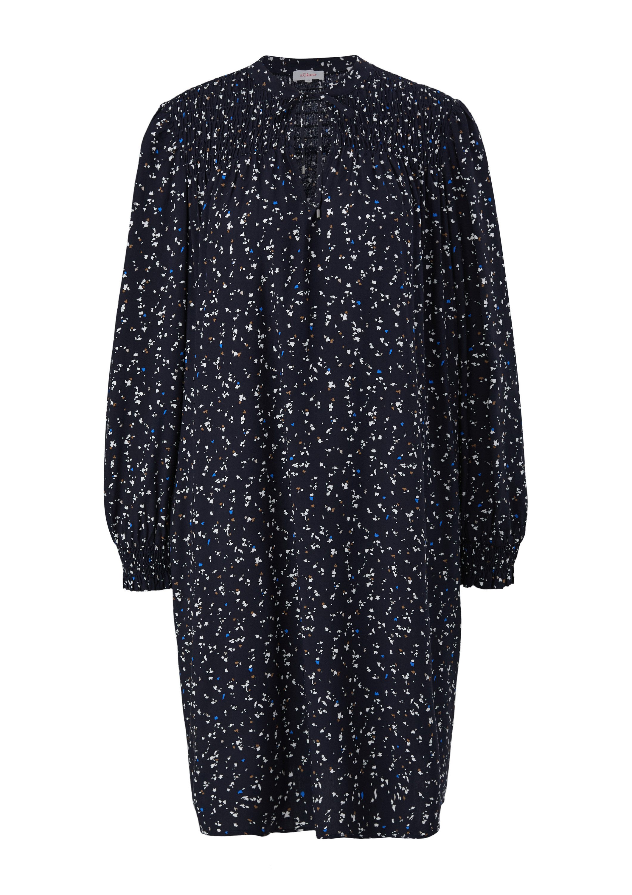 s.Oliver Minikleid Kleid Viskosekleid mit Smok-Details günstig online kaufen