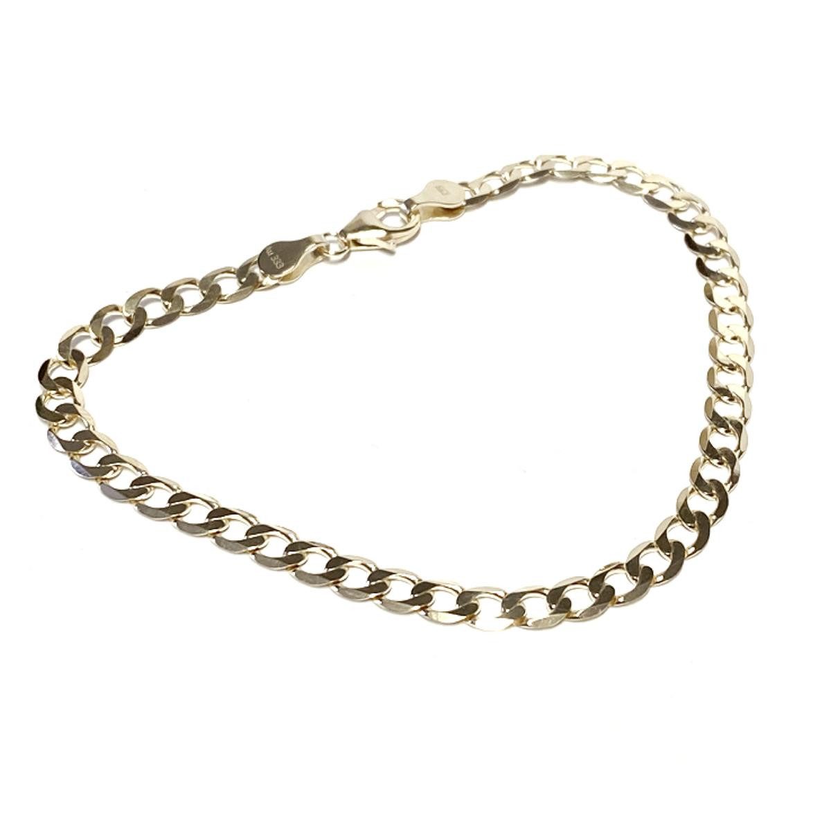 Edelschmiede925 Panzerarmband elegantes Armband in 333/- Gelbgold Panzerkette 21 cm