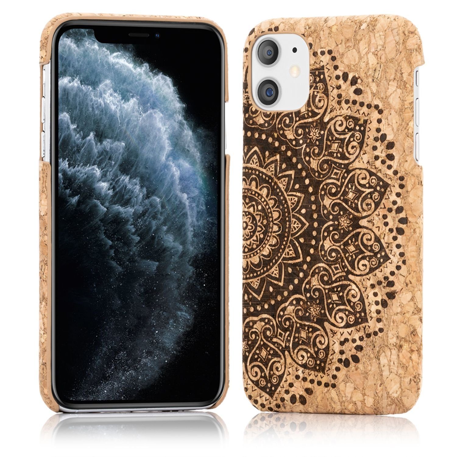 Nalia Smartphone-Hülle Apple iPhone 11, Kork Hülle / Hardcase mit Holz / Dünne Muster Schutzhülle / Slim Cover