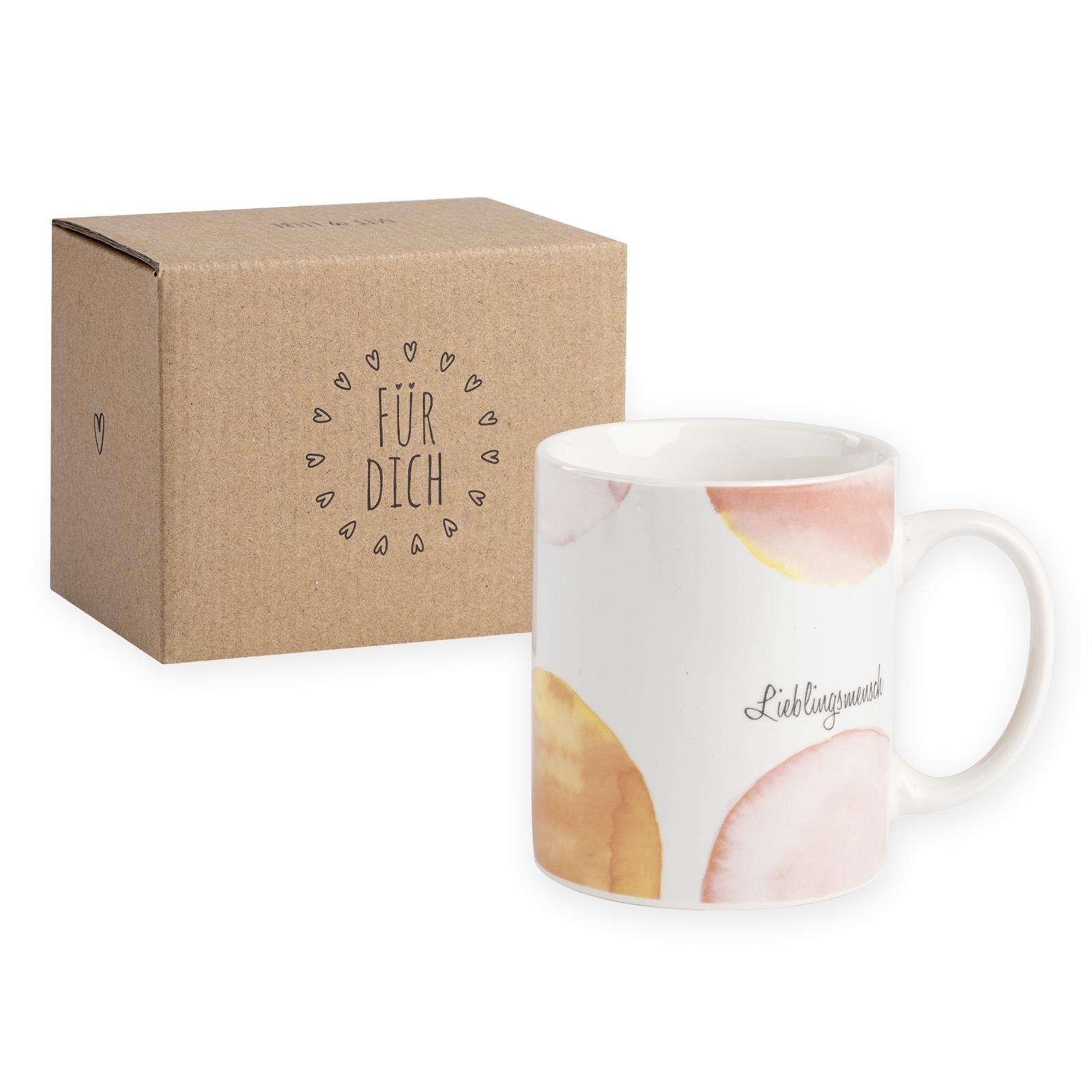 ILP Tasse Kaffeebecher Lieblingsmensch mit Spruch, Geschenk der Wertschätzung an Lieblingsmenschen