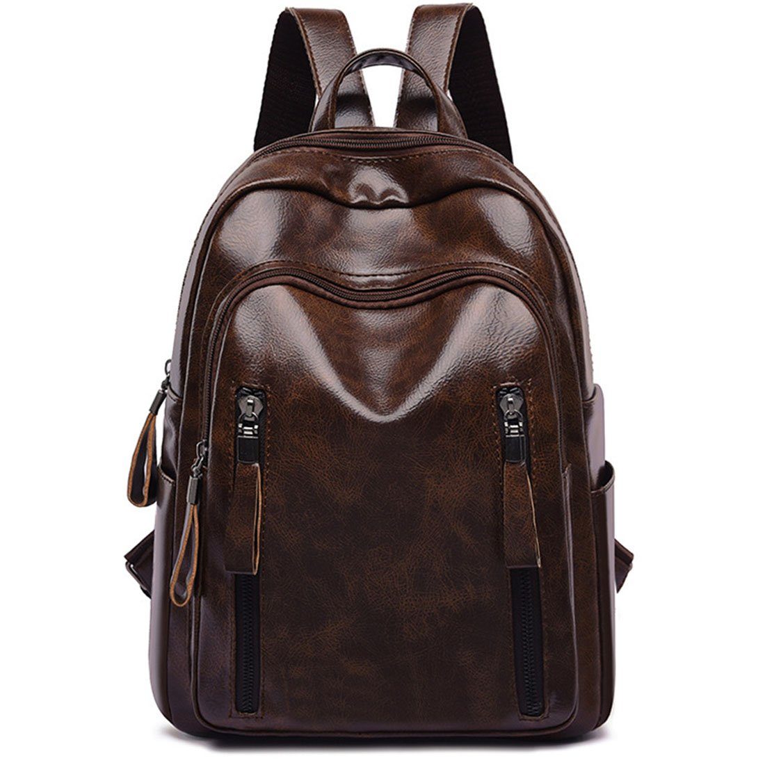 DÖRÖY Cityrucksack Damen-Rucksack aus weichem Braun im Vintage-Stil.Outdoor-Reiserucksack Leder