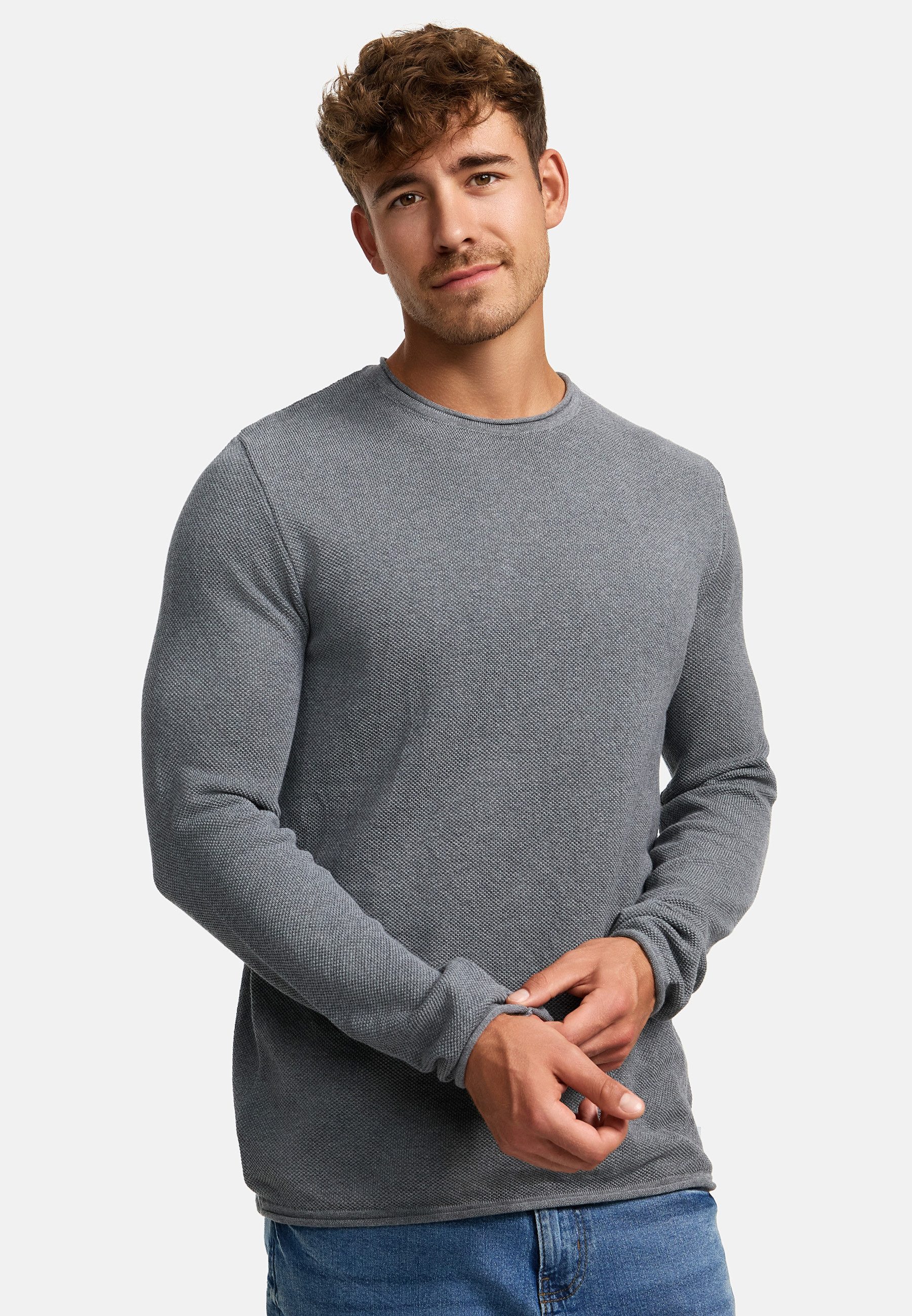 Kronstadt Strickpullover KSPep Feinstrickpullover mit Rundhalsschnitt günstig online kaufen