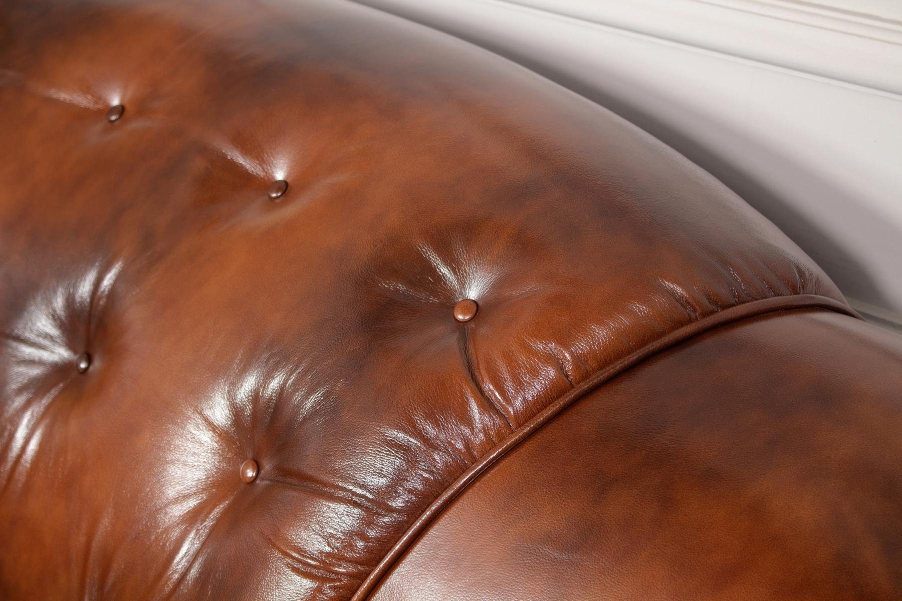 Salottini Chesterfield-Sofa Chesterfield Oriental Ecksofa Eckcouch BRAUN Wohnlandschaft, 3 Teile, Traumoptik
