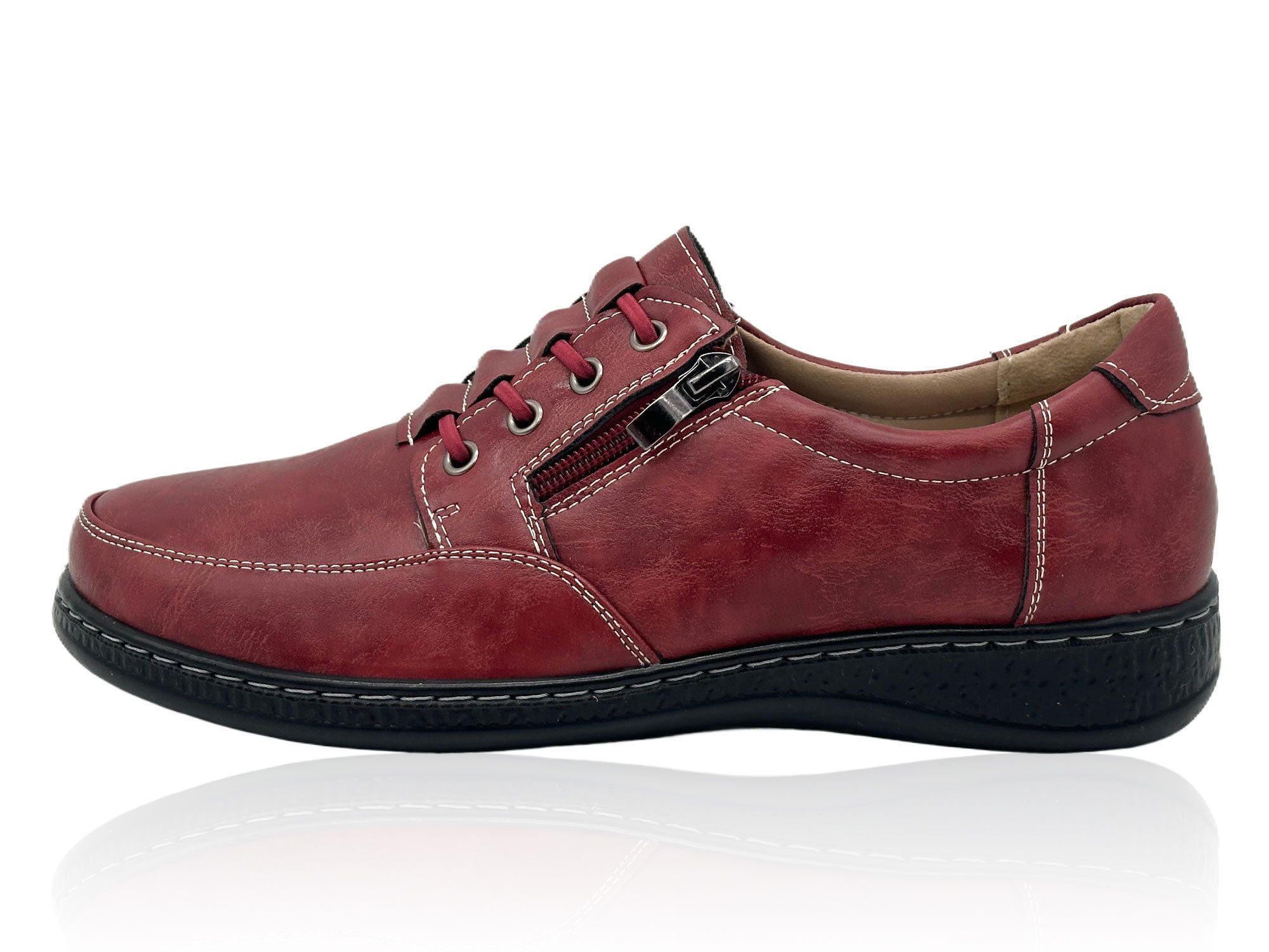 Nowaland Bequeme Slip-on Damen-Halbschuhe mit seitlichem Reißverschluss Sli günstig online kaufen