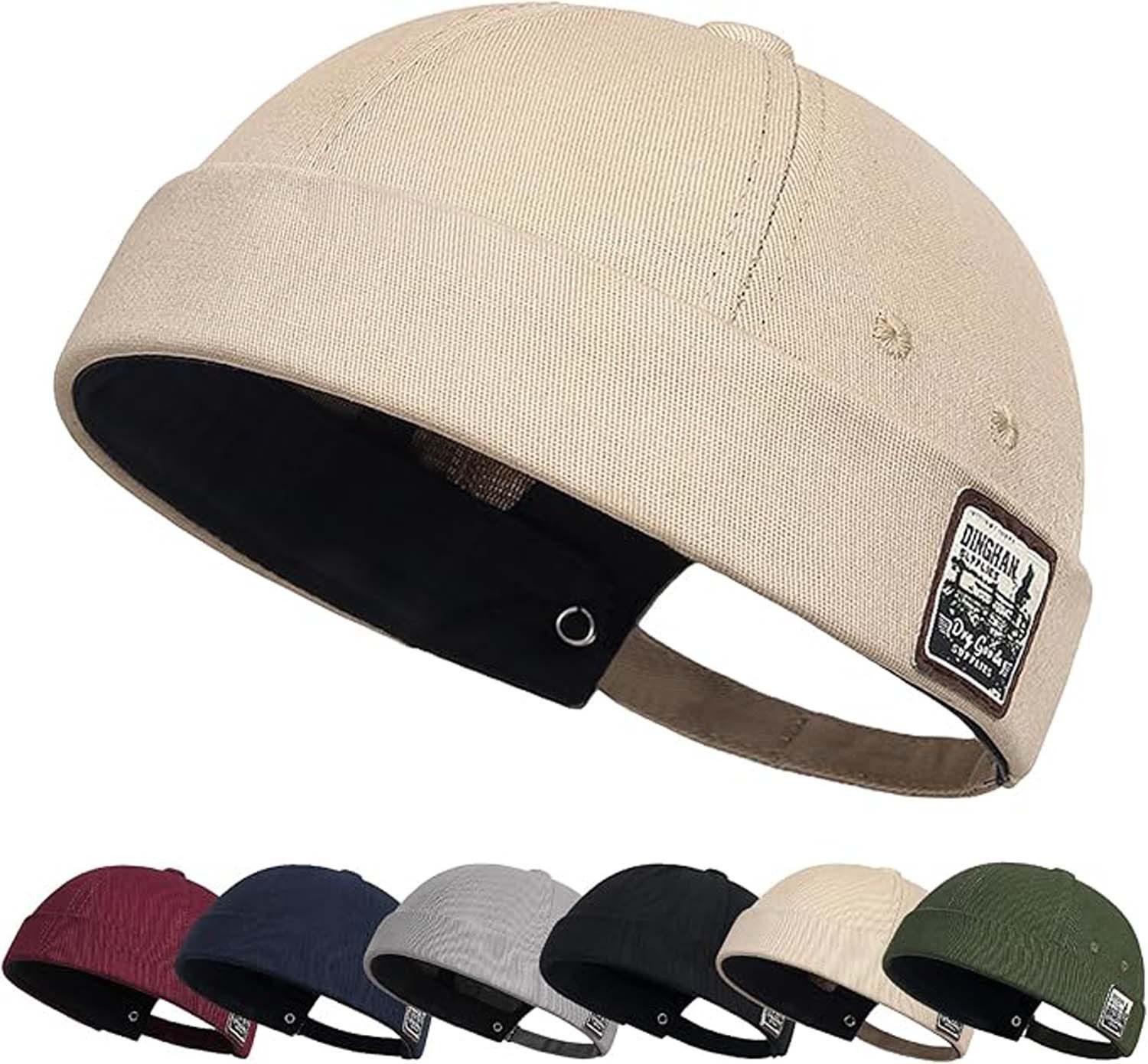 Zaewry Dockermütze für Herren – Verstellbare Seemannsmütze Ohne Schirm