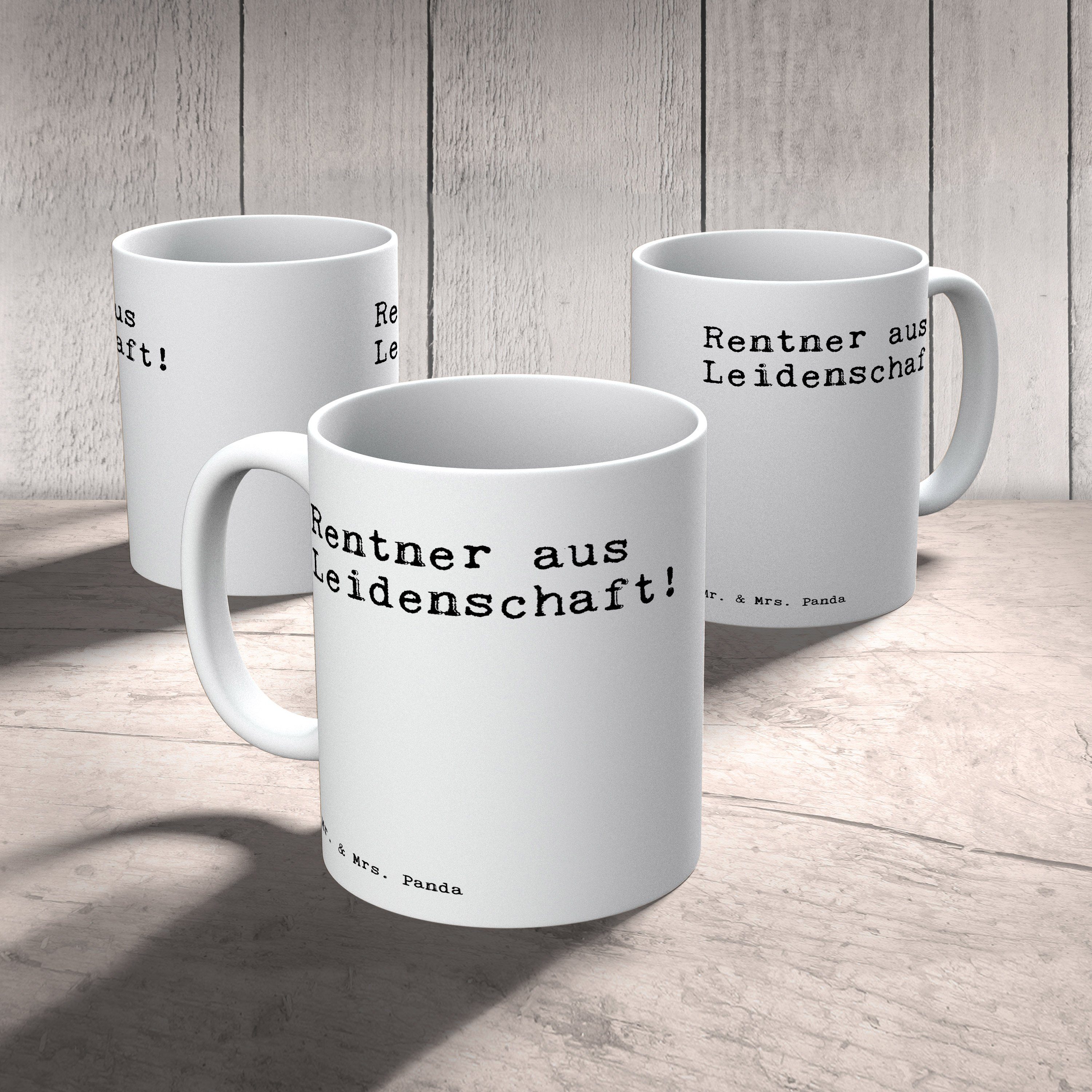 Mr. & Mrs. Panda - Weiß Spruch Geschenk, - Pensionierung, Keramik Leidenschaft! Tasse S, aus Rentner