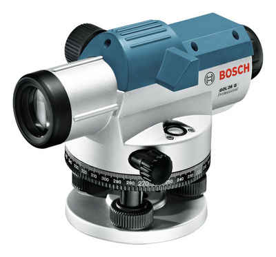 Bosch Professional Nivelliergerät GOL 26 G, Optisches m. Baustativ BT 160 u. Messstab GR 500 - im Transportkoffer