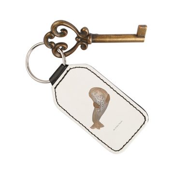 Mr. & Mrs. Panda Schlüsselanhänger Robbe Lachen - Weiß - Geschenk, Schlüsselanhänger, Schutzengel, Tasch (1-tlg), Liebevolles Detail