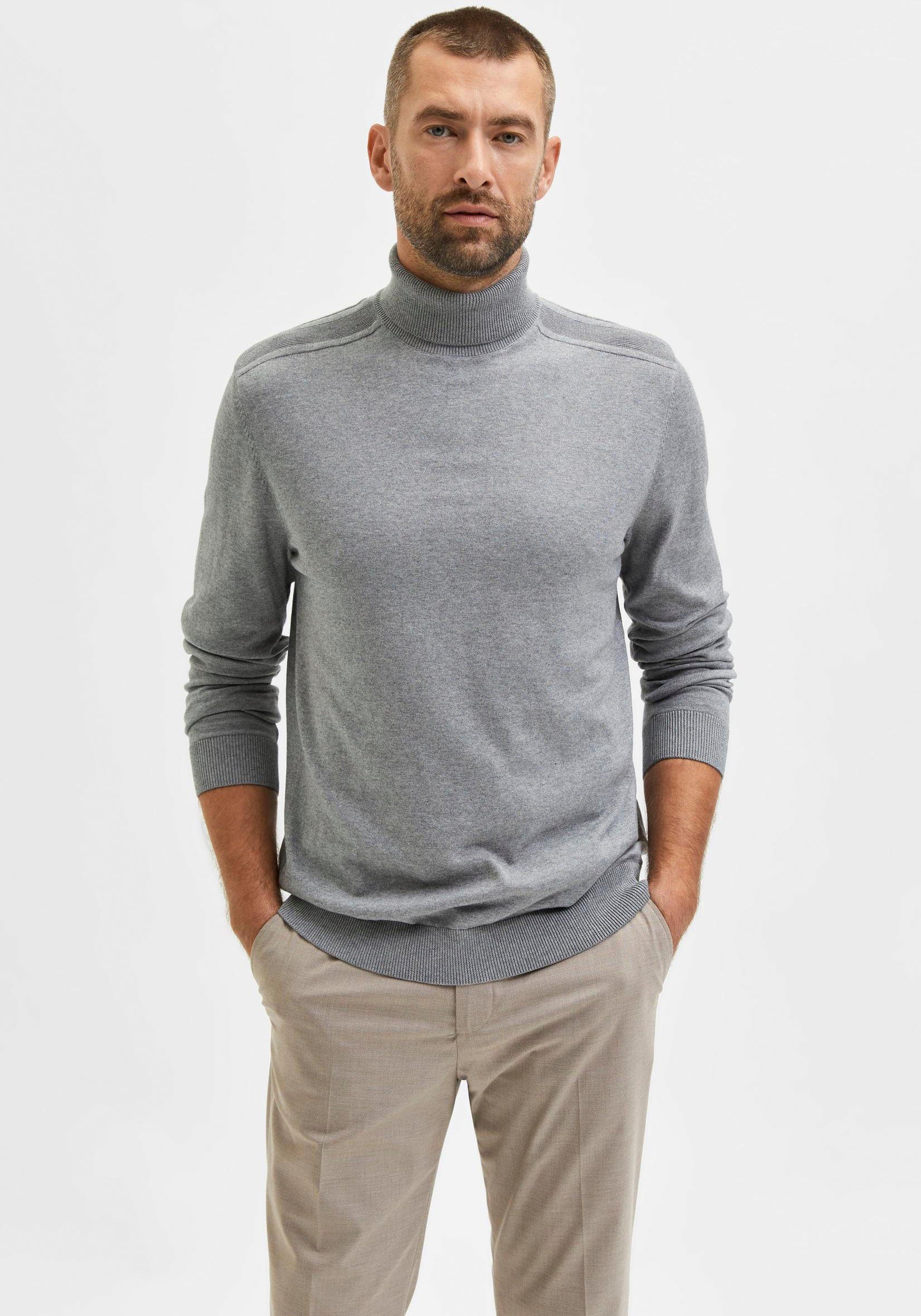 SELECTED HOMME Rollkragenpullover "SLHBERG ROLL NECK NOOS" günstig online kaufen