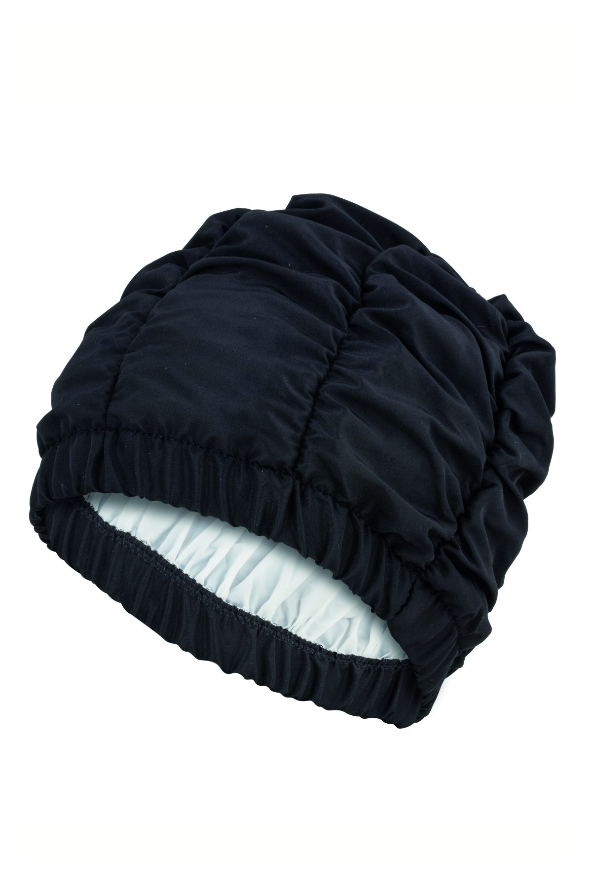 Fashy Duschhaube Duschhaube Wiederverwendbar Schwarz mit Folieninnenhaube Fashy 3620-20