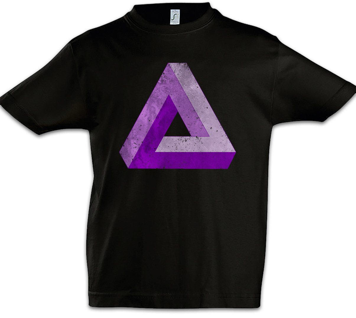 Print-Shirt Penrose Logo Sign V Kinder T-Shirt Big Geek Triangle Bang Freak TBBT