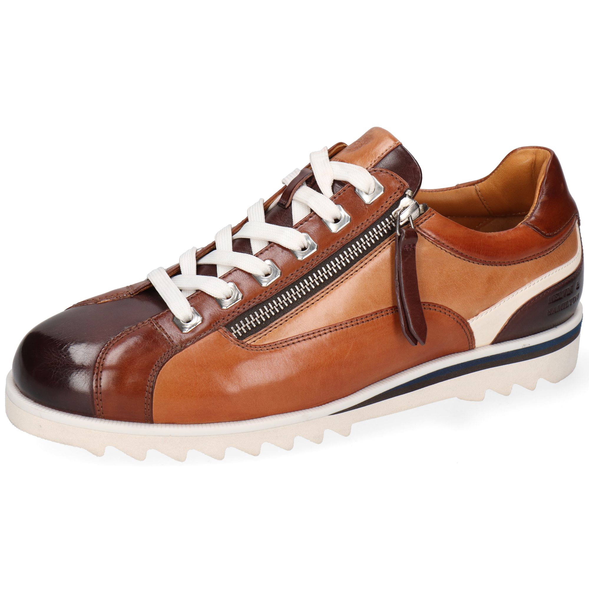 Melvin & Hamilton Hadrian 12 Leder-Sneakers für Herren Sneaker Plateausohlen, Echtes Leder, Vegetabile Gerbung