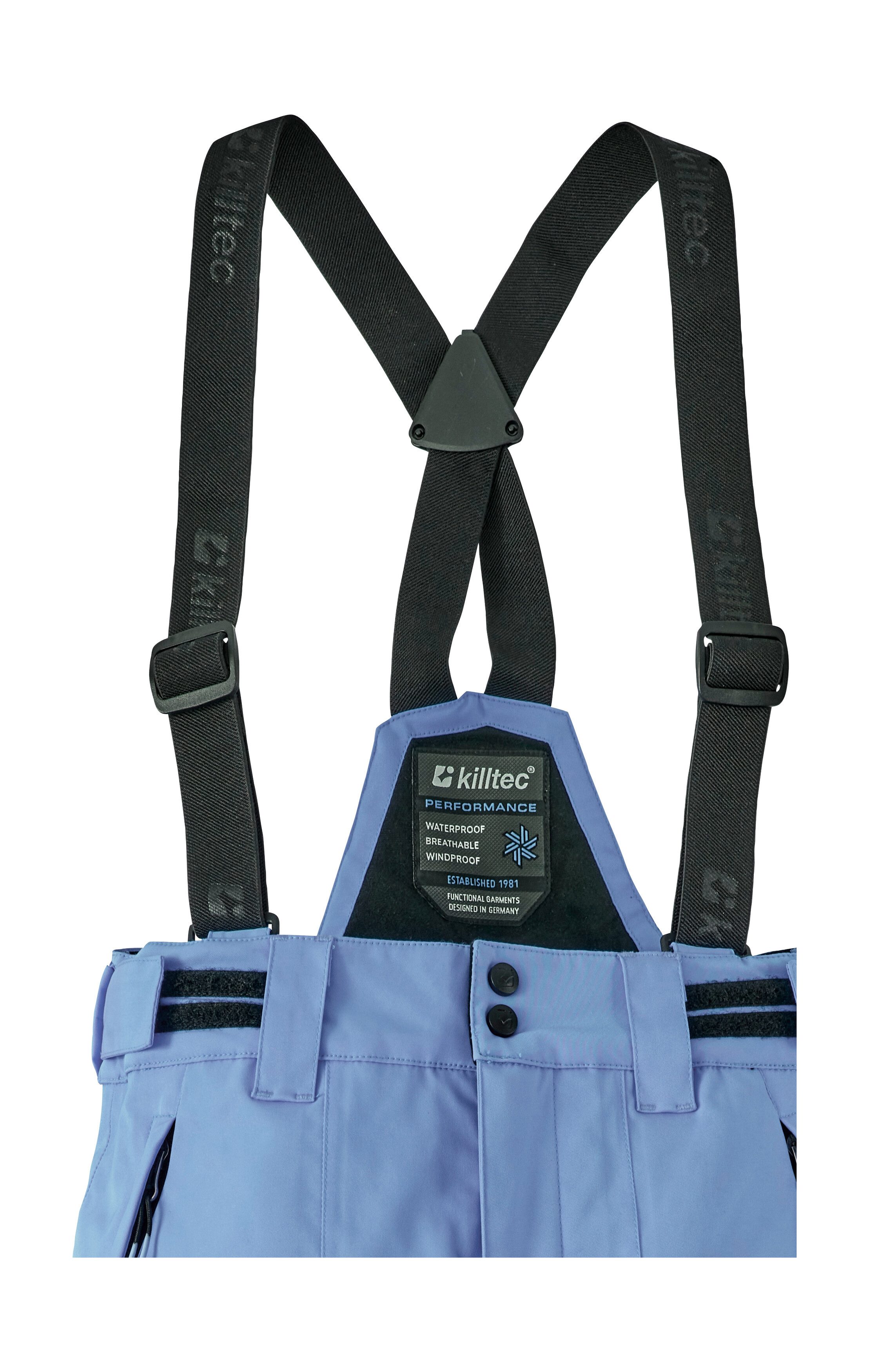 Killtec Skihose Girls Skihose 242 Wasserdicht, atmungsaktiv, abnehmbare Träger, rutschfester Schneefang