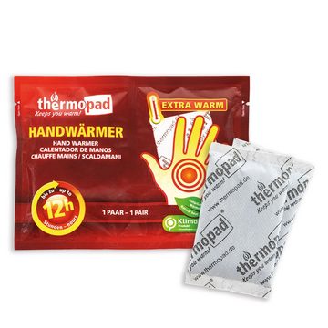 Thermopad Handwärmer THERMOPAD Handwärmer 10 Paar, 12h Wärme, luftaktiviert, sofort einsatzbereit, natürliche und unbedenkliche Inhaltsstoffe, für Outdoor-Aktivitäten, ideal in Handschuhen