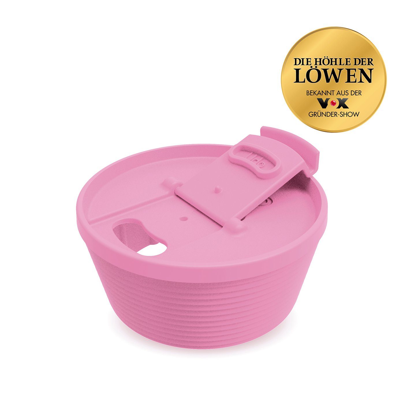 Udo Deckel Mehrwegdeckel Rosa, to go Becher Deckel wiederverwendbar für alle herkömmlichen Tassen. Mach deine Lieblingstasse zum wiederverwendbaren To-go-Becher!