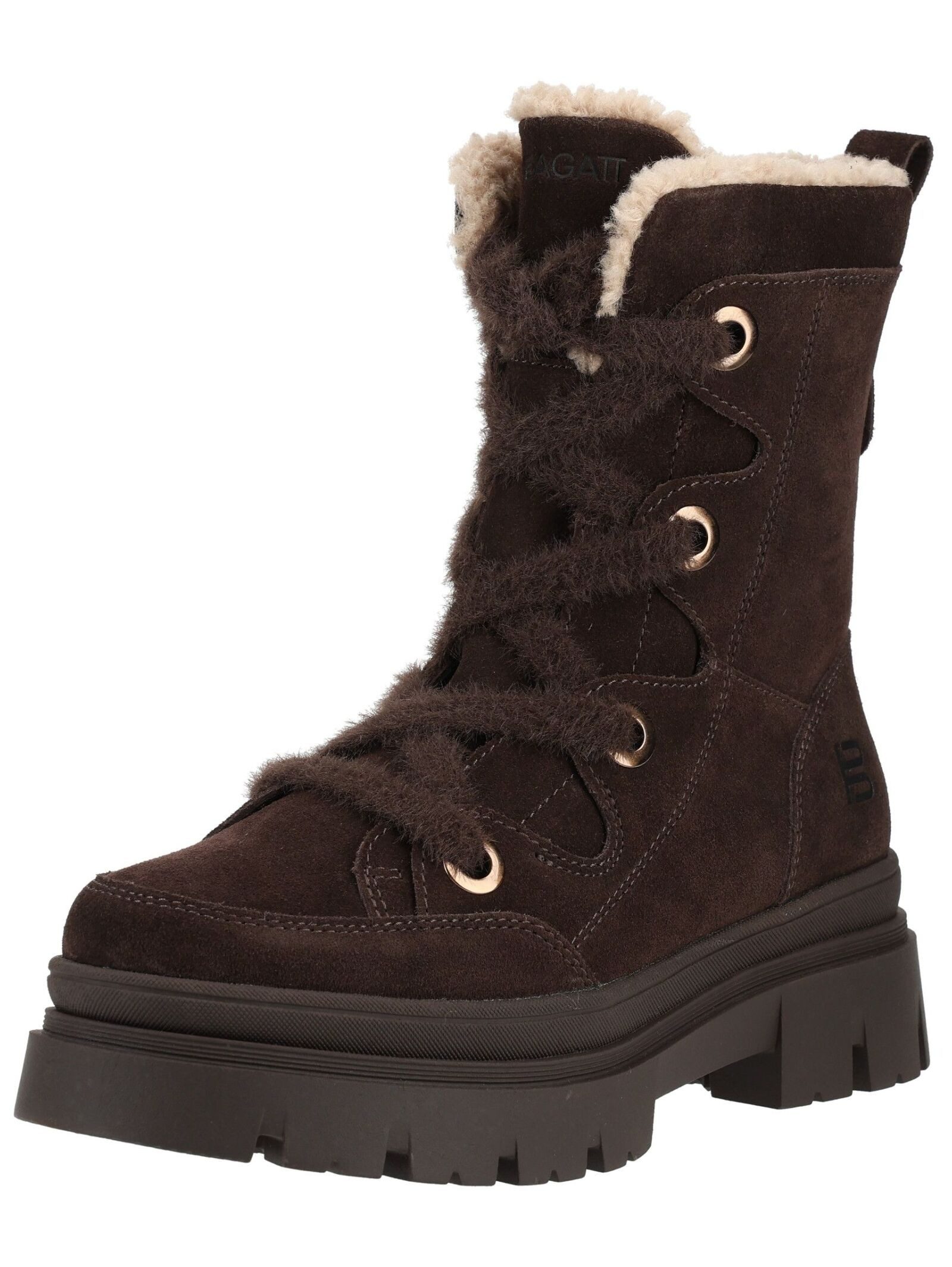 BAGATT Stiefelette Veloursleder . Schnürstiefelette