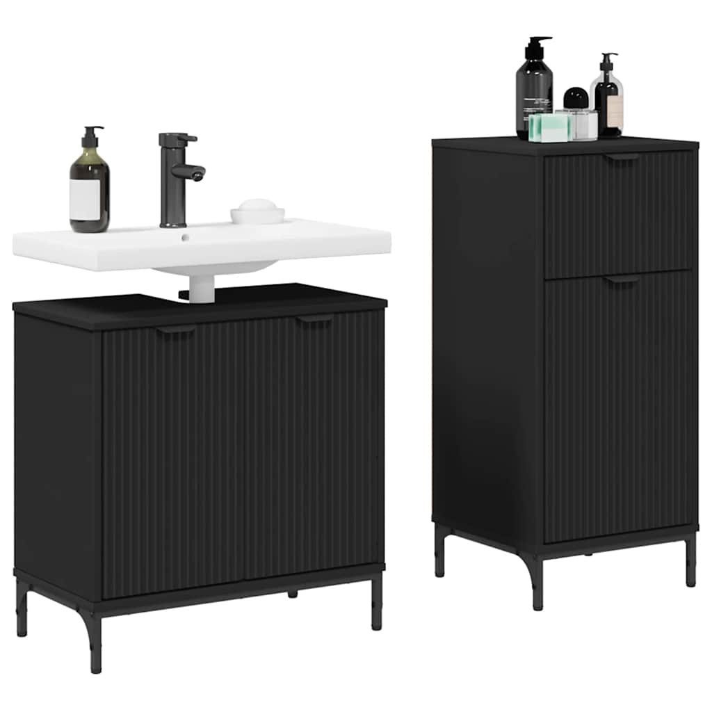 vidaXL Badezimmer-Set Badezimmermöbel Set mit Regal günstig online kaufen