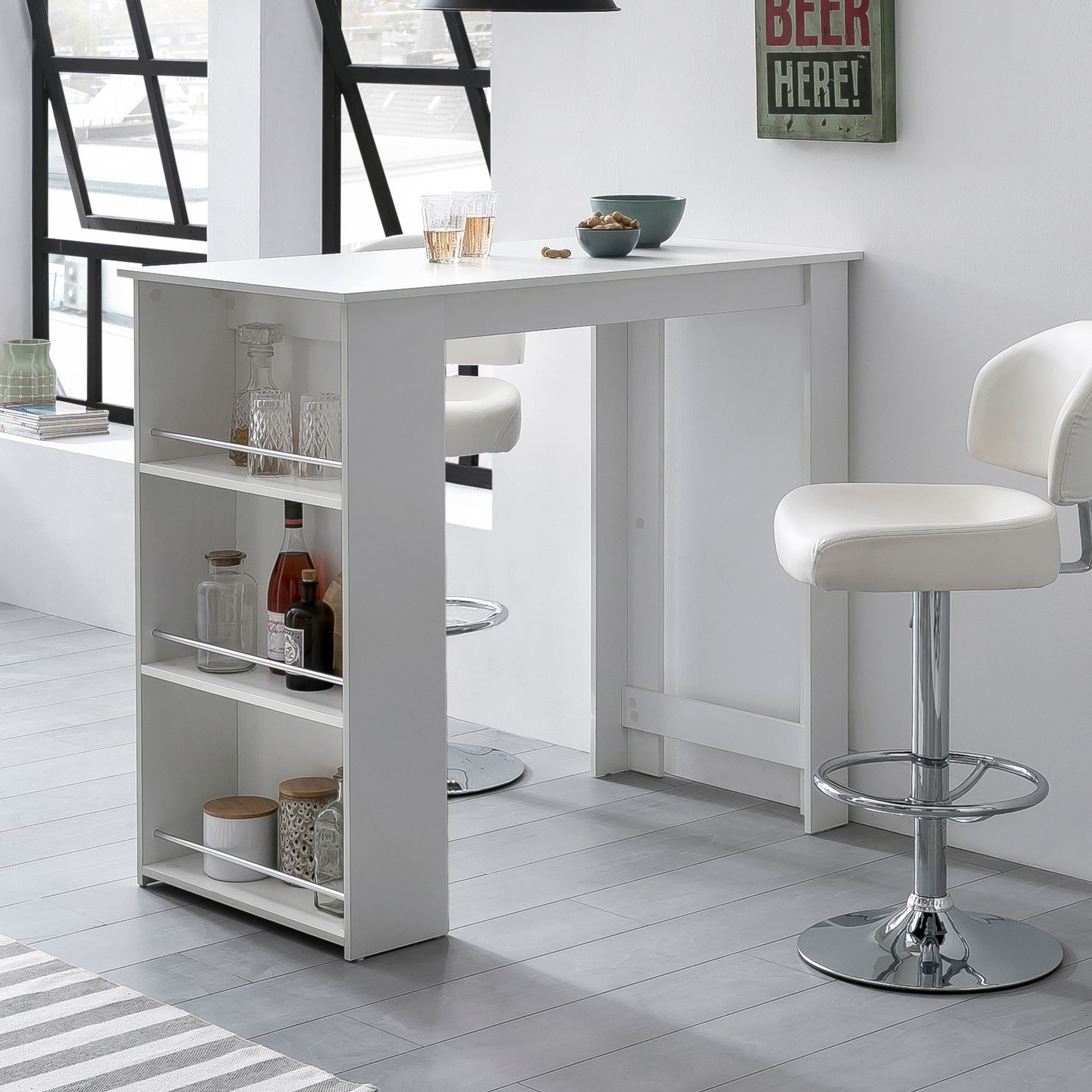 KADIMA DESIGN Bartisch Bartisch WL5.732 Weiß günstig online kaufen
