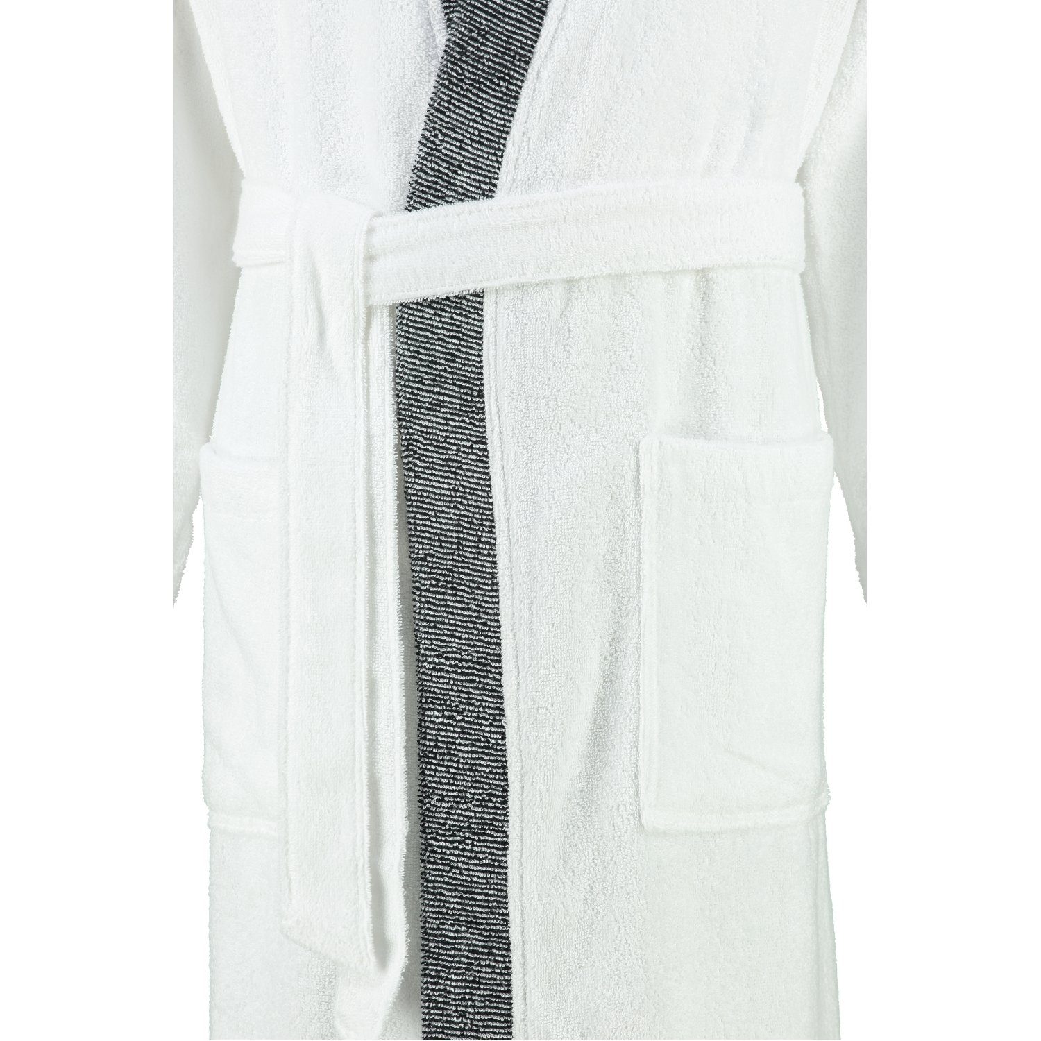 Egeria Unisex-Bademantel 100% Baumwolle Kimono, Kimono, Black&White