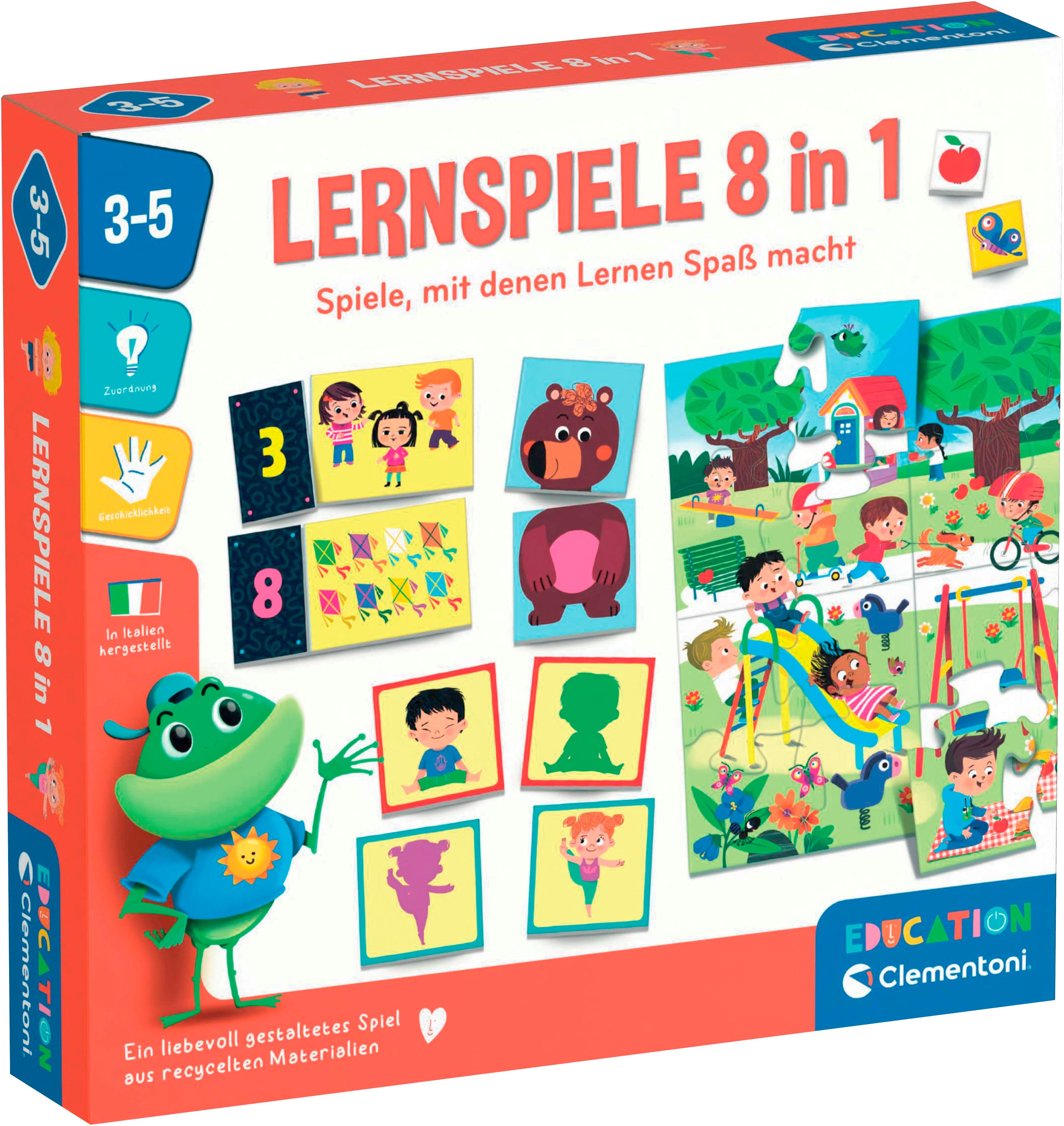 Clementoni® Spiel Education, Lernspiel 8 in 1, Lernspiel, Made in Europe