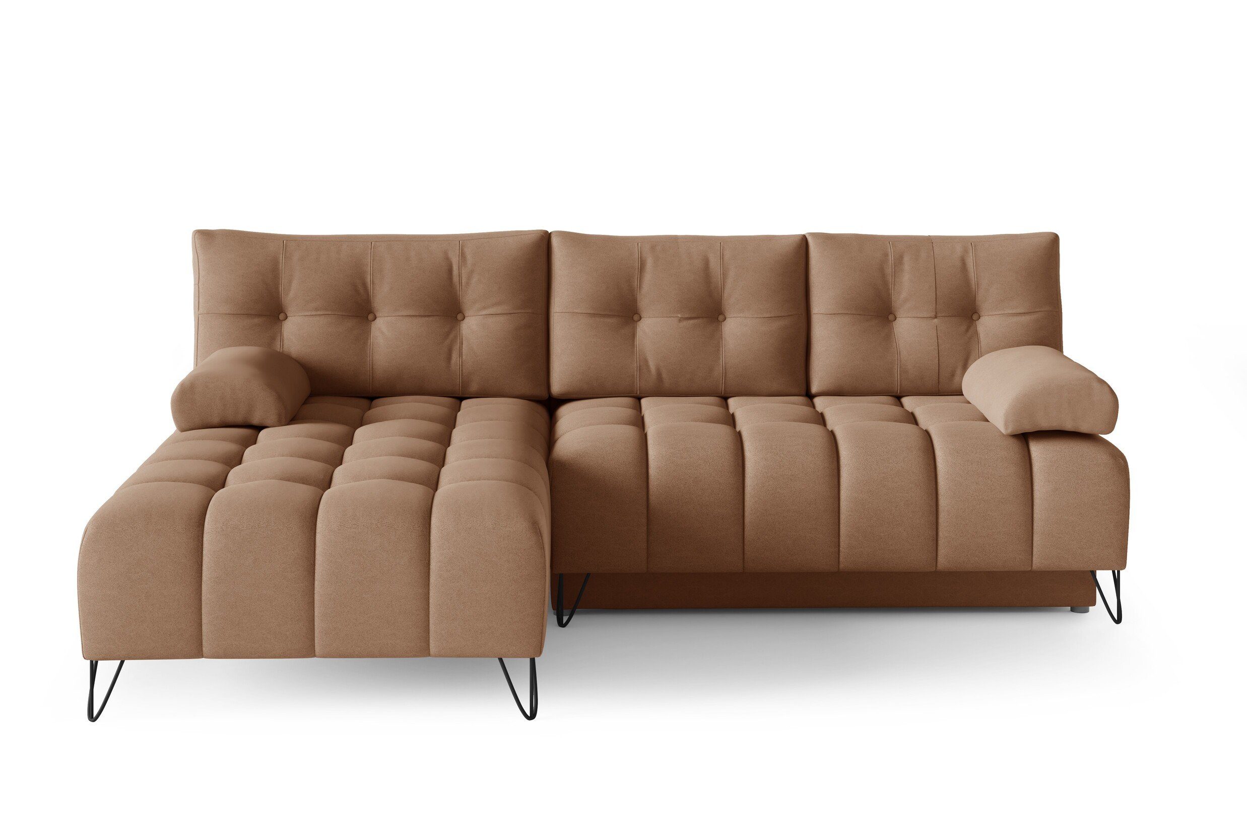 Wohnzimmergarnitur Elegante Ecksofa cm, Ecke Loungesofa Schlaffunktion MOEBLO 245x94x176 Wohnlandschaft L-förmiges Schlafsofa Couch (BxHxT): Bettzeugablage Sofagarnitu BRODY, Bettkasten mit und -