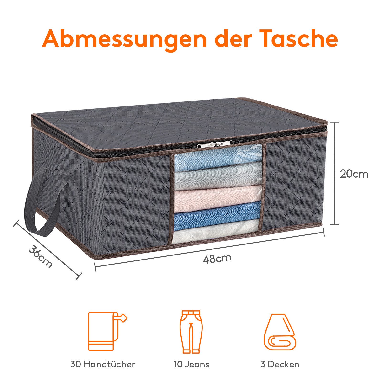 Lifewit Aufbewahrungsdose Aufbewahrungstasche mit Deckel, Kleiderschrank Or günstig online kaufen