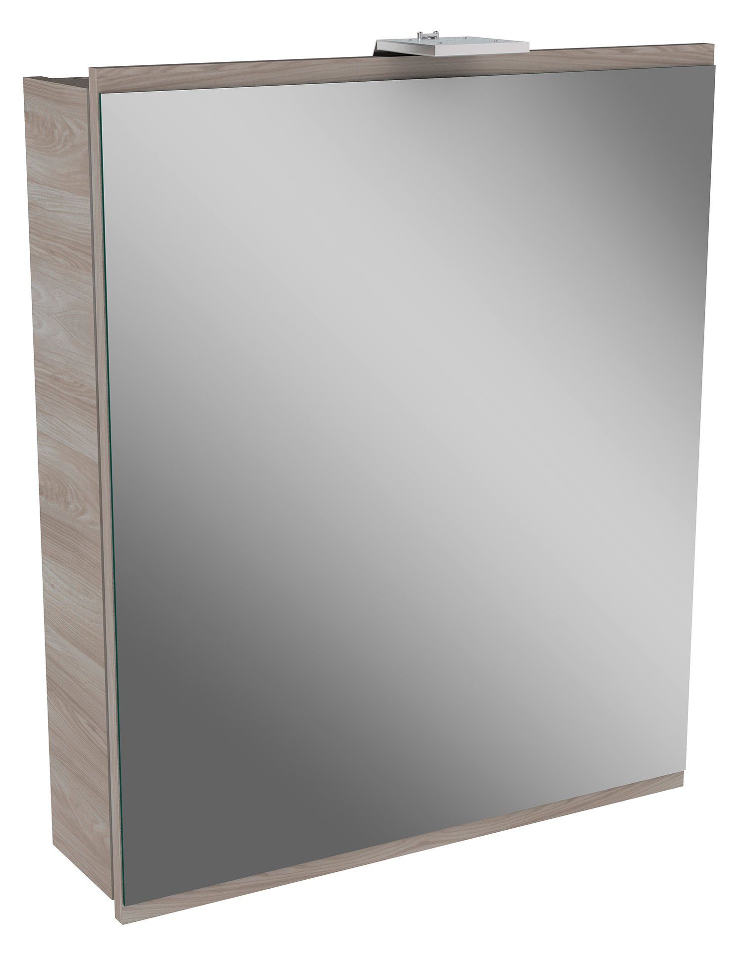 FACKELMANN Badezimmerspiegelschrank Lima Spiegelschrank 60cm Korpusfarbe: Steinesche Frontfarbe: