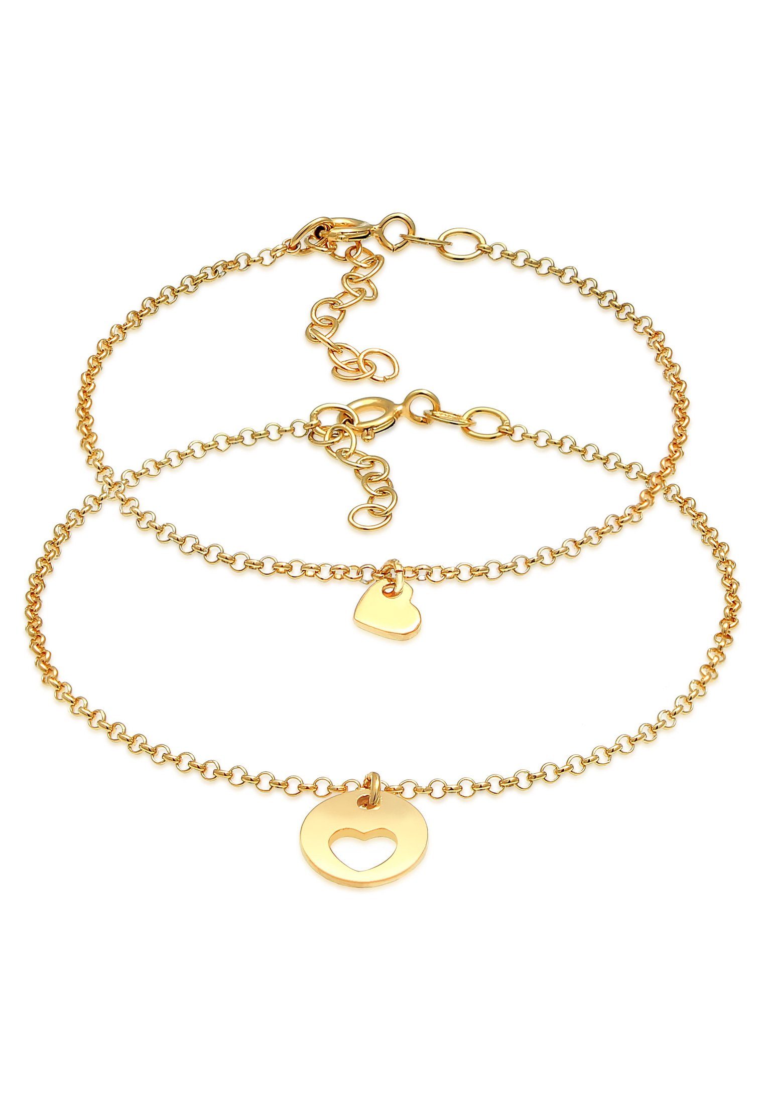 Elli Schmuckset Herz Mutter Tochter Herzchen Look 925 Silber, Herz