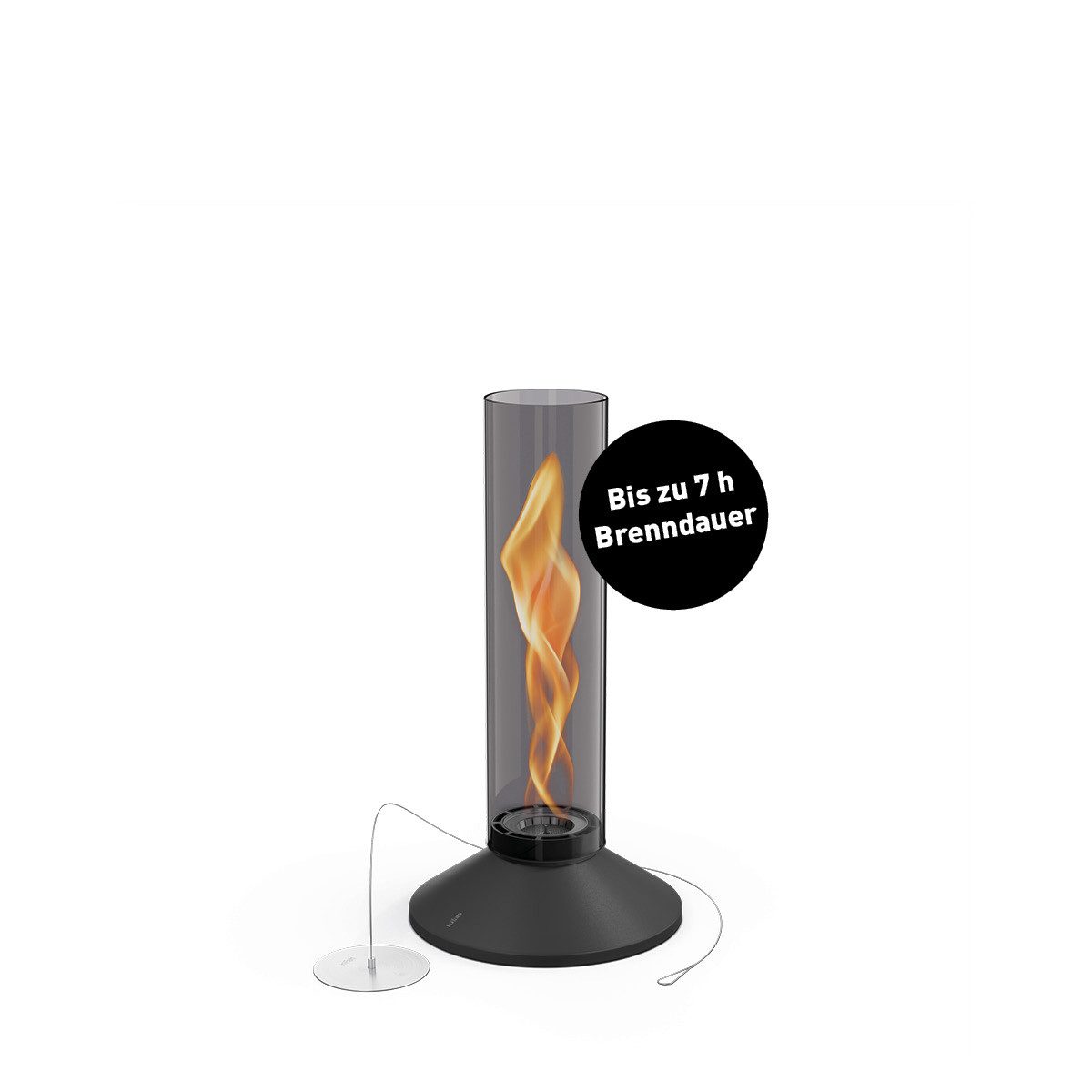 höfats Tischfeuer SPIN X (extra lange Brenndauer, rauch- und rußfreier Tischkamin für Indoor und Outdoor), für Tischdekoration, wärmende Feuersäule