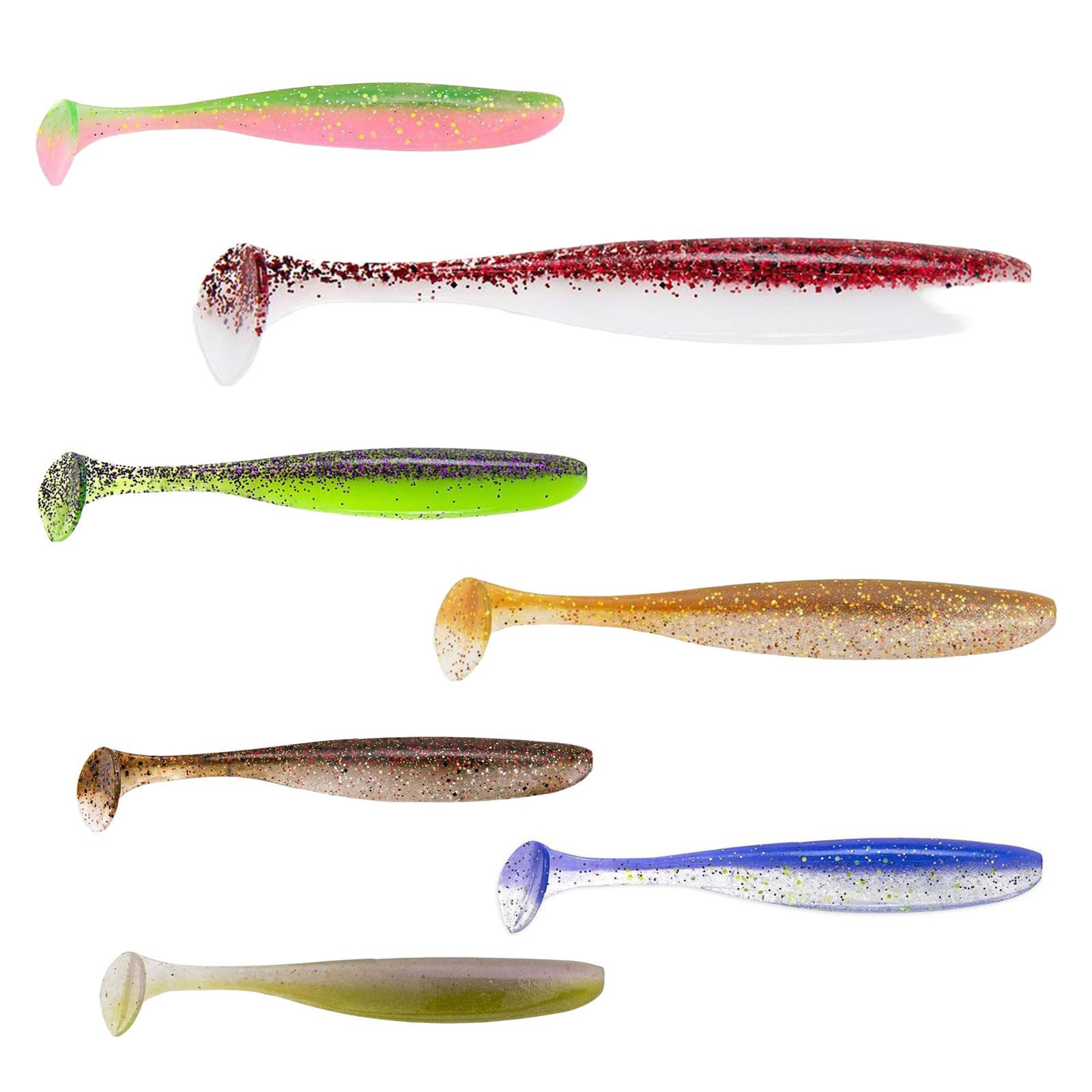Gambler Lures Kunstköder, Keitech - BA Edition - Easy Shiner 8,5cm Purple Chartreuse 7Stk.
