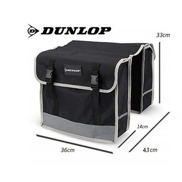 Dunlop Fahrradtasche FGT19, Doppel Fahrradtasche Gepäckträger 14,5L, wasserdicht, Fahrrad (100% Polyester, Belastbarkeit: max. 10 kg / je Tasche), Satteltasche, Tasche, Cityradtasche, Gepäcktasche, Radtasche