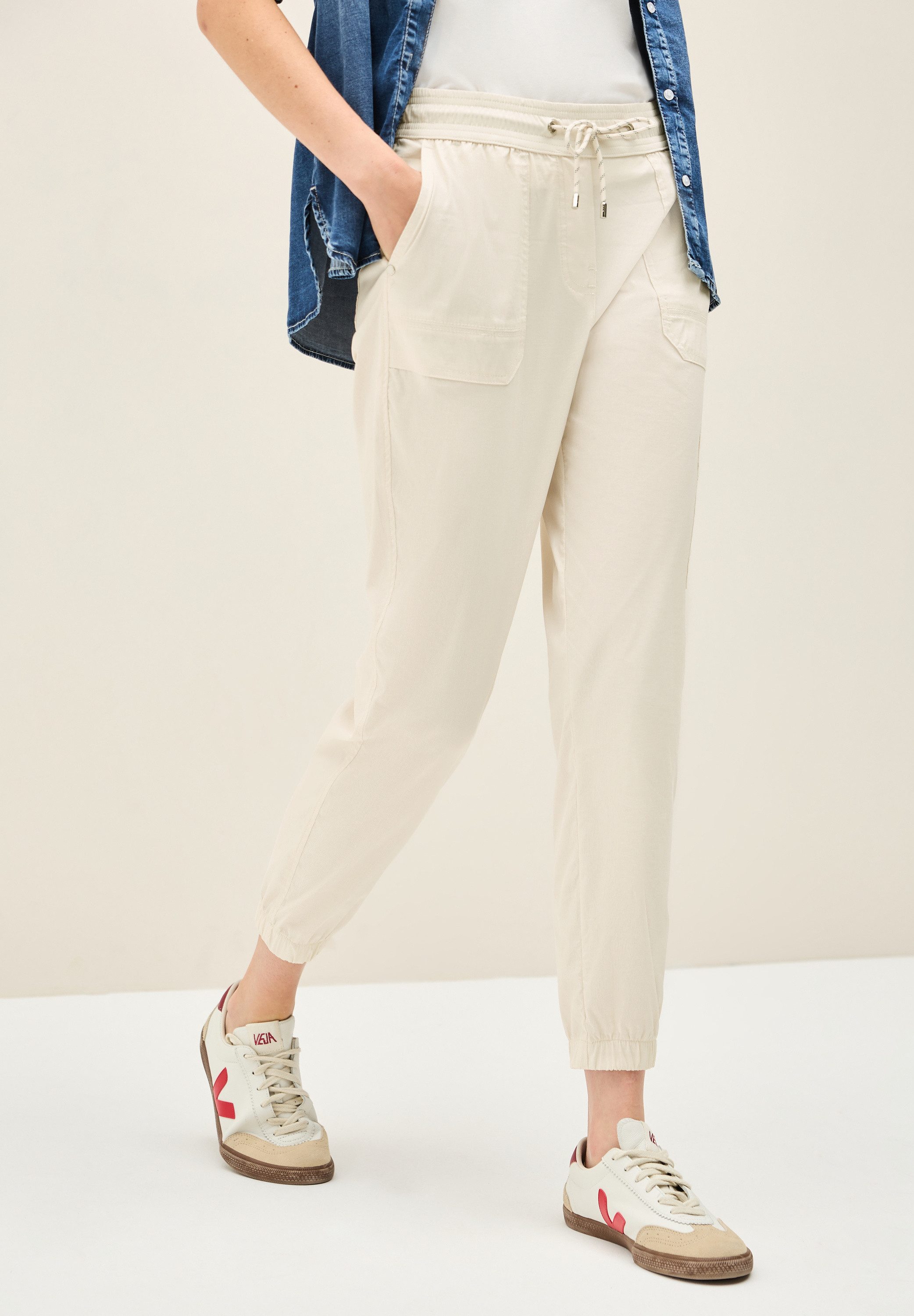 CECIL Cargohose Style Tracey mit elastischer Bund mit Tunnelzug günstig online kaufen