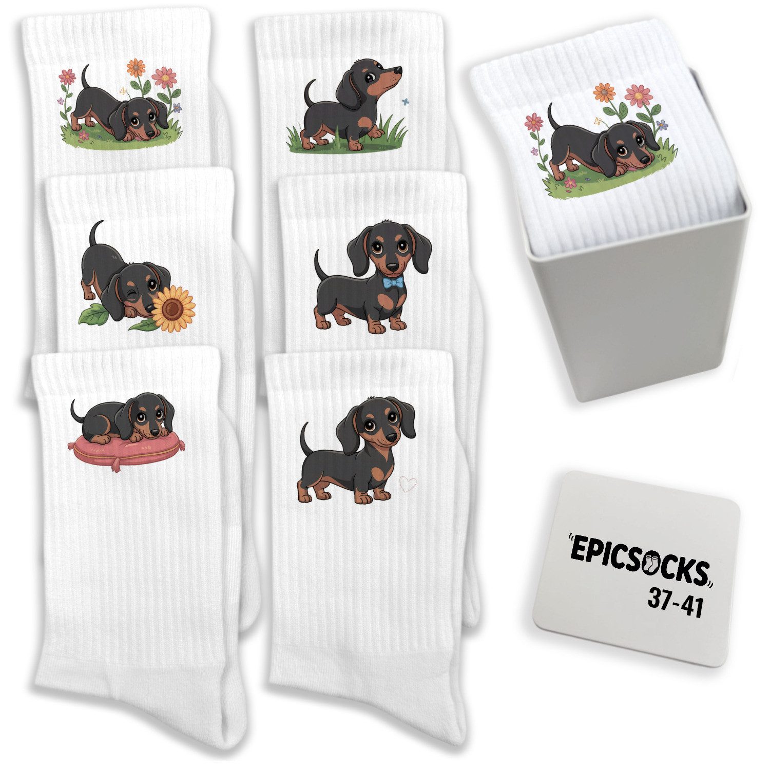 Freizeitsocken epicsocks Dackel Dreams Socken in 37-41 im
