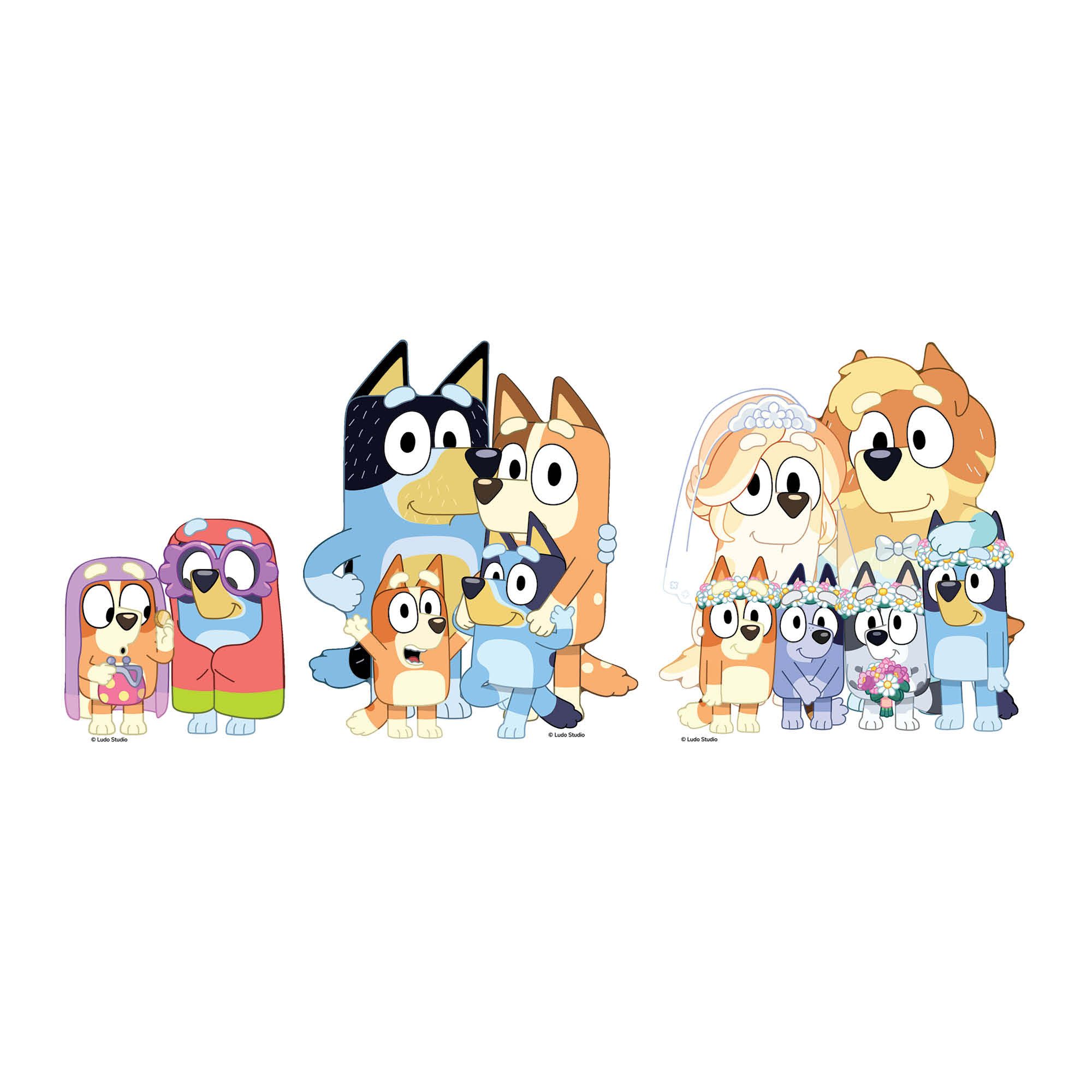 Dekofigur Bluey Family - 3er Set Tischdekoration