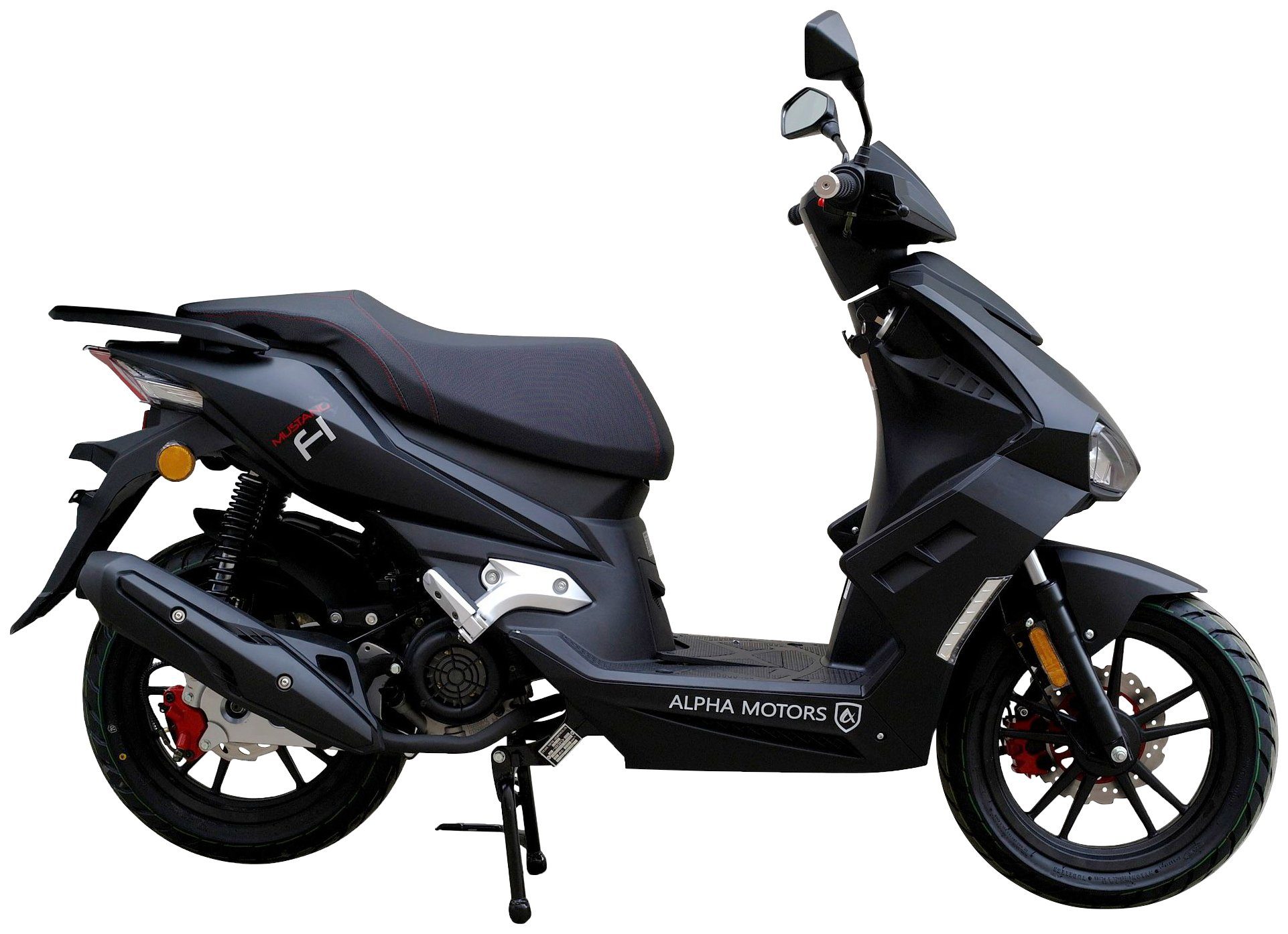 km/h, Mustang, mattschwarz 85 Motors 5, Euro 125 Alpha Motorroller ccm,