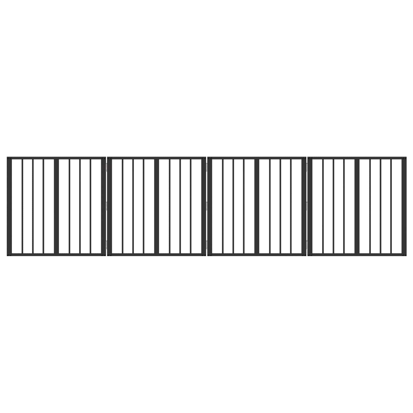 vidaXL Hundezwinger 60 x 60 cm Hunde Absperrgitter Faltbar 4-teiliges Schwarz 60x60 cm Ver