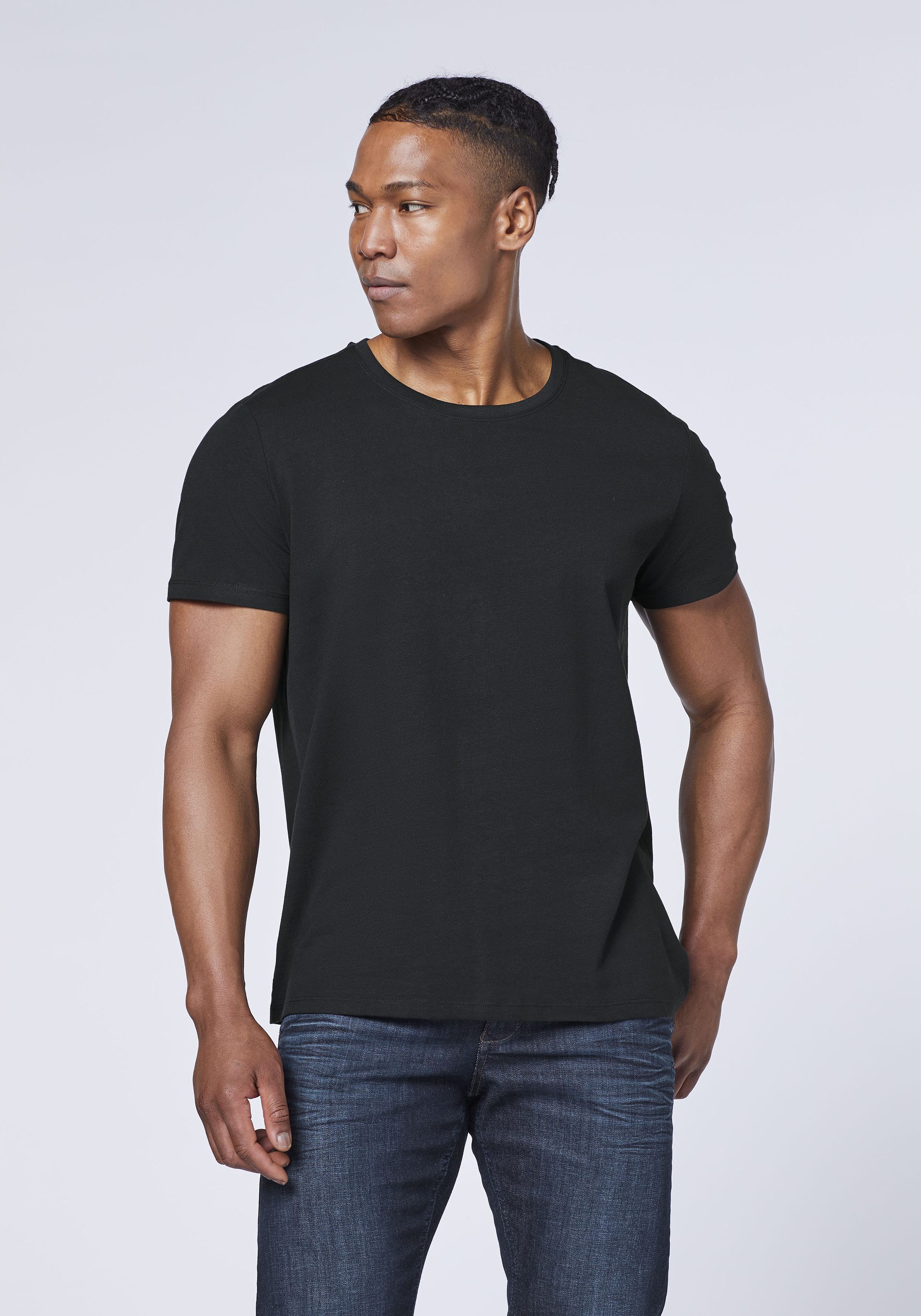 Polo Sylt T-Shirt im 3er Pack mit Rundhals-Ausschnitt (1, 1-tlg)