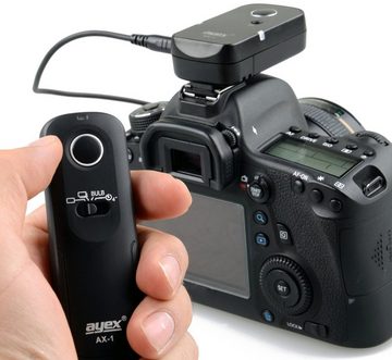 ayex Funkfernsteuerung Fernauslöser AX-1 für Nikon DC2 Z7 D7500 D610 D90 D5600 P7700 uvm.