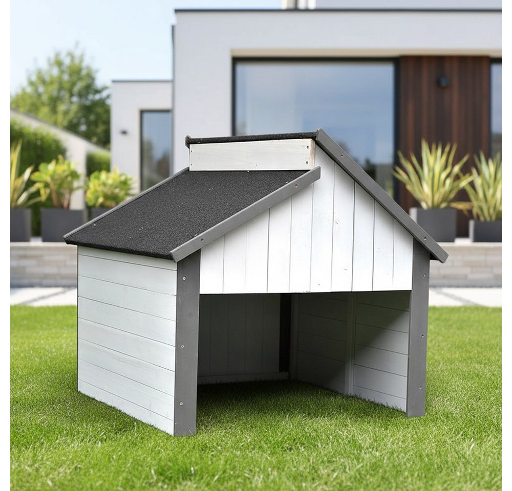 Melko Mähroboter-Garage Mähroboter Garagendach Rasenroboter Carport Holz Rasenmäher Automower, BxTxH: 85x85x82.5 cm, (Stück, 1-St., Stück), Großzügige Türöffnung