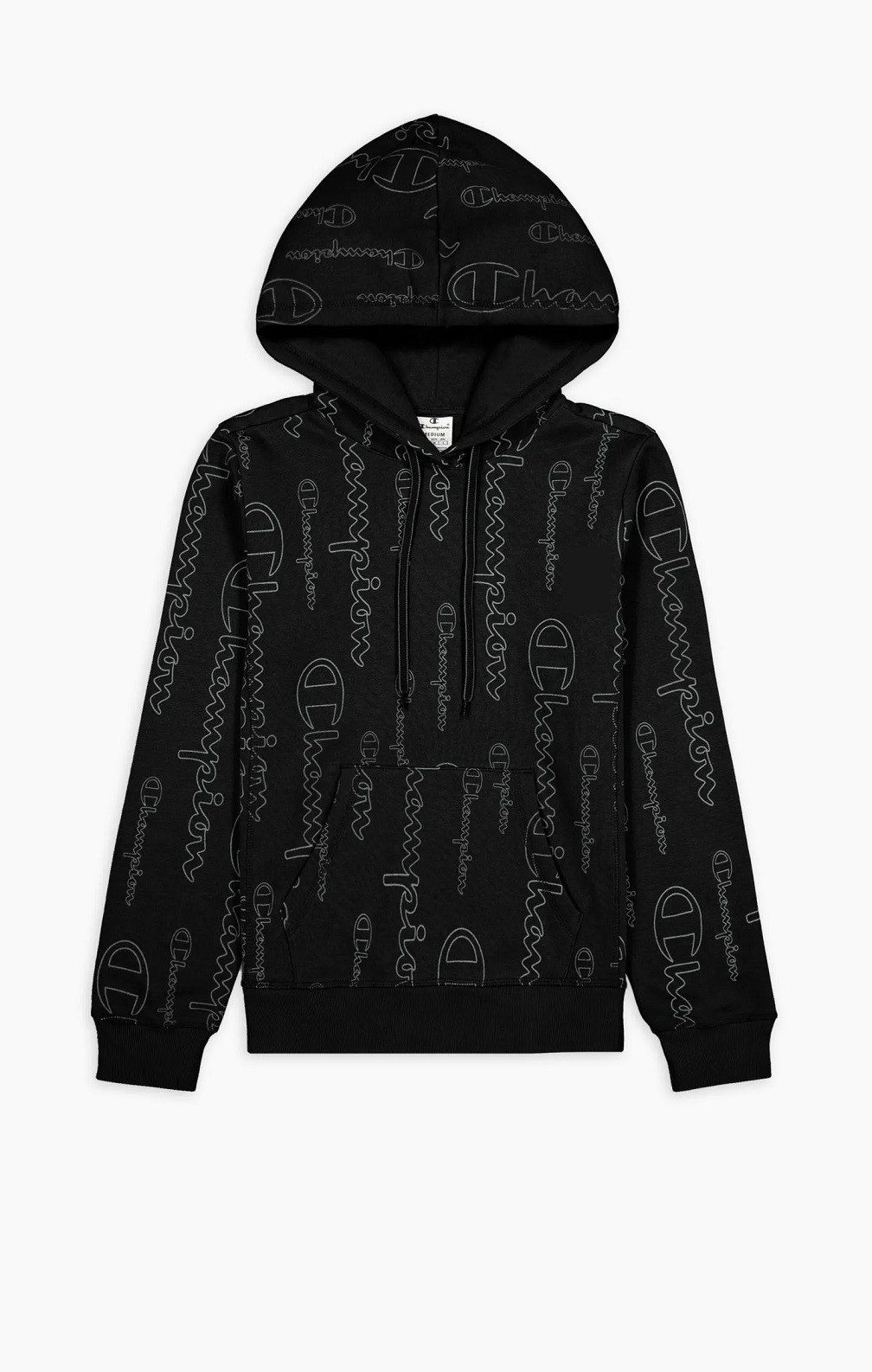 Champion Kapuzenpullover (Hoodie) American Classic Graphic Logo Schriftzug schwarz Damen