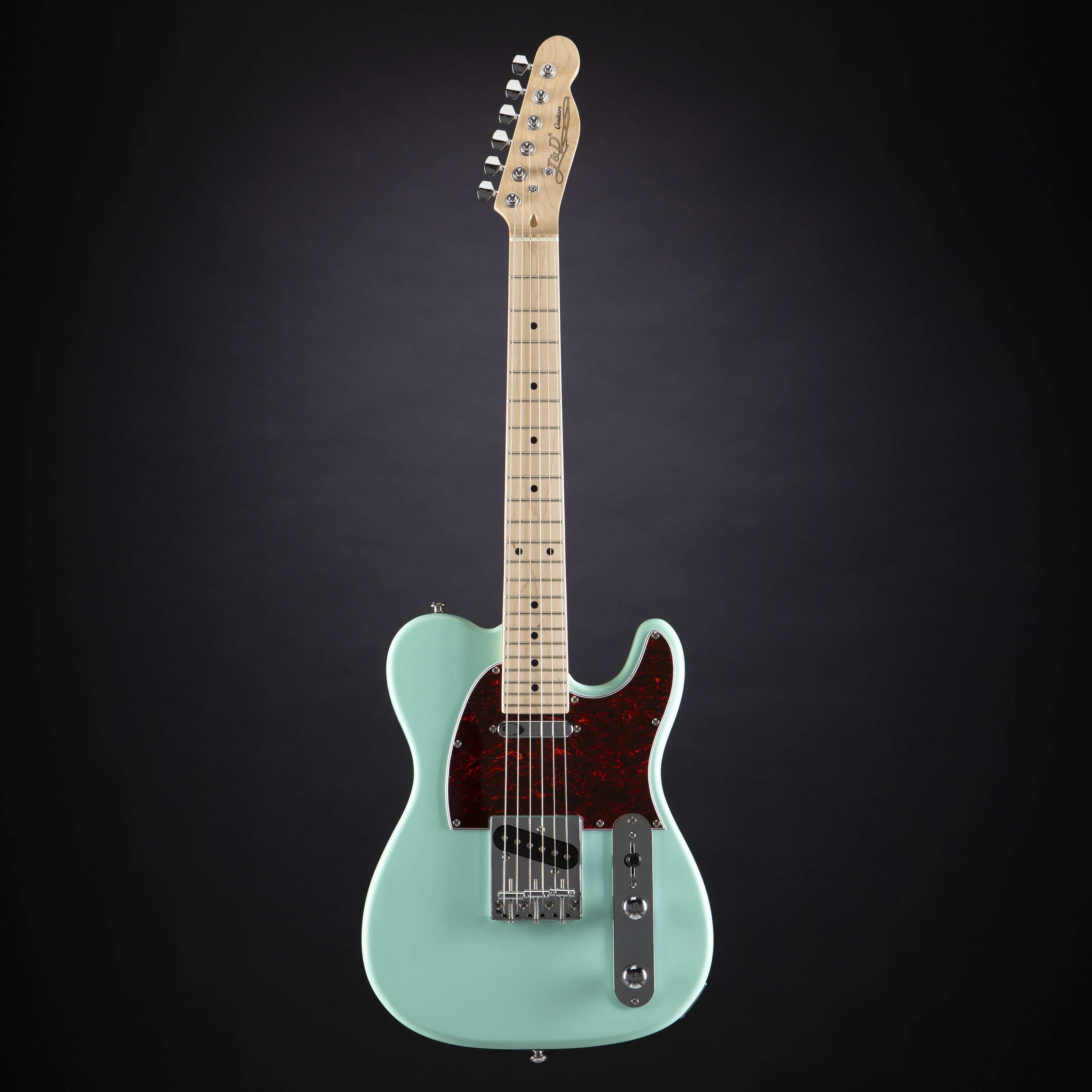 J & D E-Gitarre, E-Gitarre im TL-MINI-Stil mit Erle-Korpus Ahorn-Hals Keramik Single Coil Surf Green Vintage Style, E-Gitarren, T-Modelle, E-Gitarre, TL-MINI-Stil, Surf Green