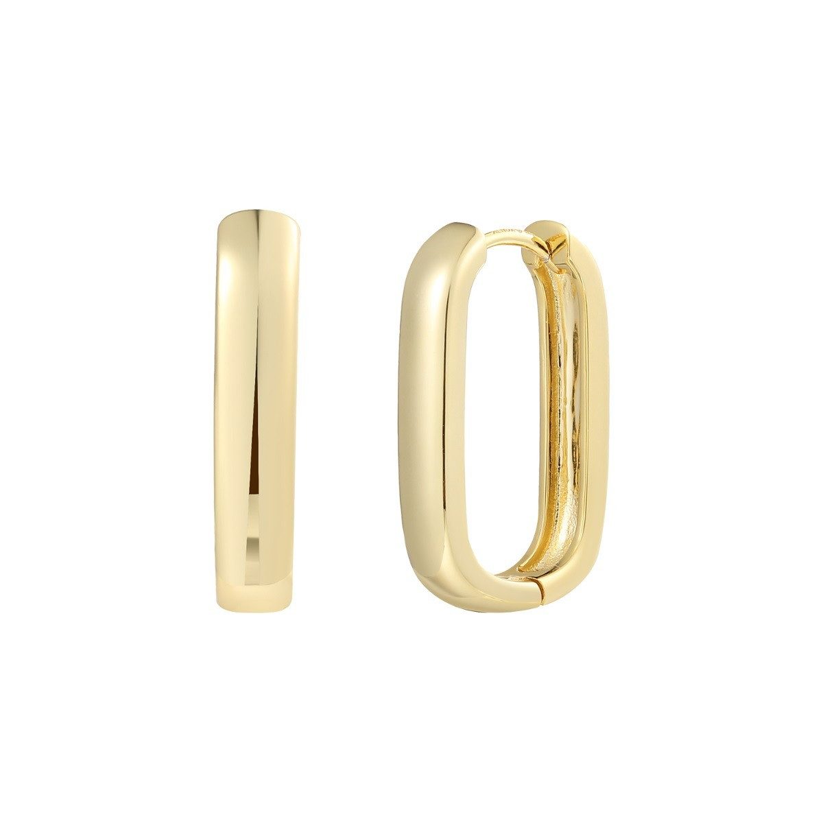 XENOX Paar Ohrstecker Xenox XS91551G Creolen Damen Link Mega 925/- Silber Vergoldet 20 mm