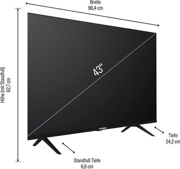 Telefunken D43Q660M2CW QLED-Fernseher (108 cm/43 Zoll, 4K Ultra HD, Smart-TV)