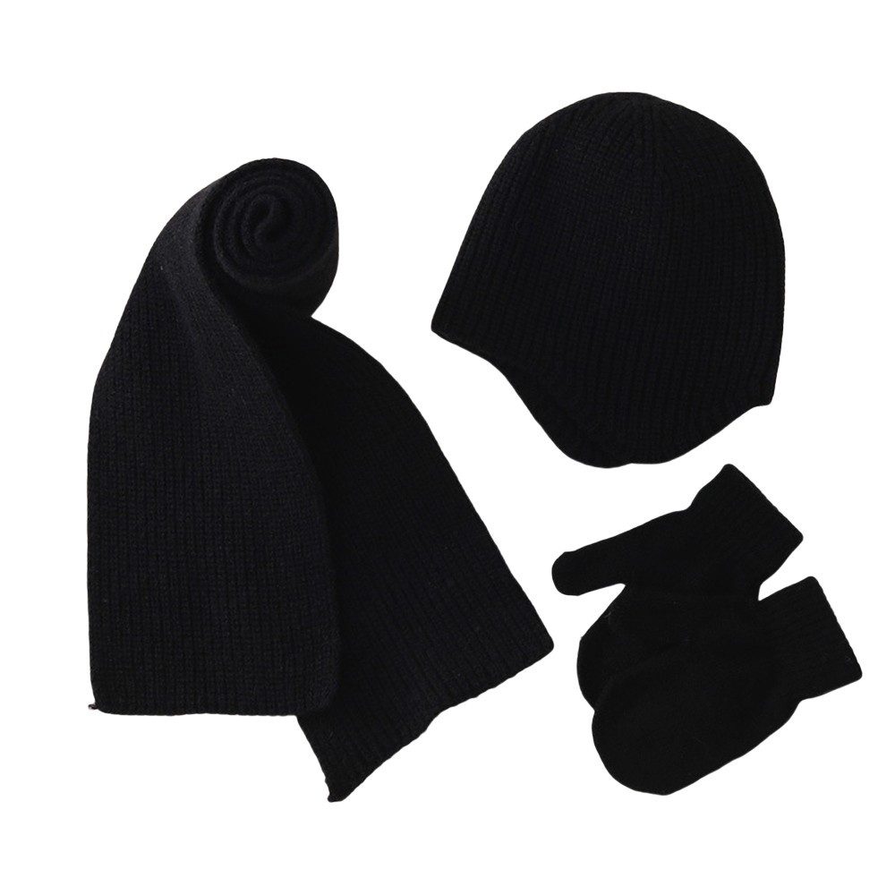 Coonoor Filzhut Kinder Wintermütze Schal Handschuhe Mädchen Set