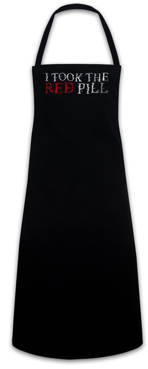 Urban Backwoods Kochschürze I Took The Red Pill Grillschürze Blue Knowledge Freedom Wissen