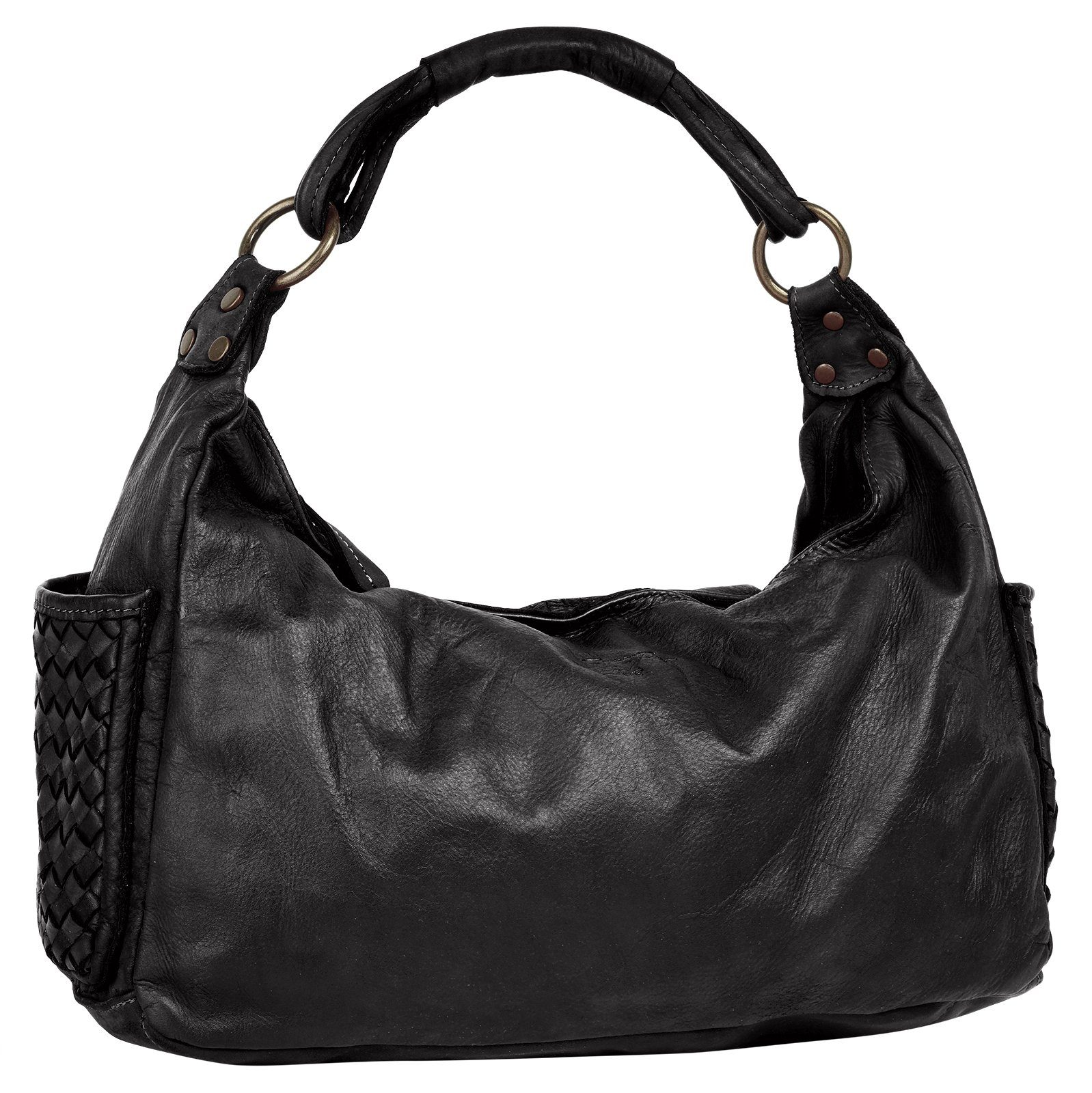 Samantha Look Henkeltasche, echt Leder, Made in Italy