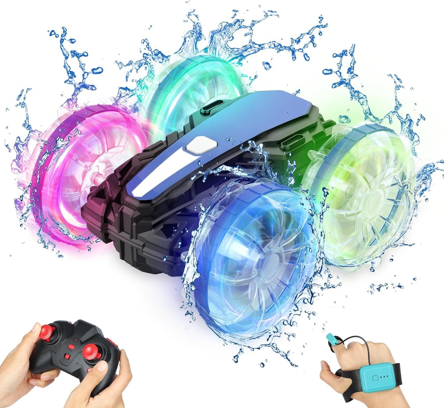 Pdgrid RC-Auto RC-Auto Amphibisches ferngesteuertes 360° drehbares Jungen G günstig online kaufen