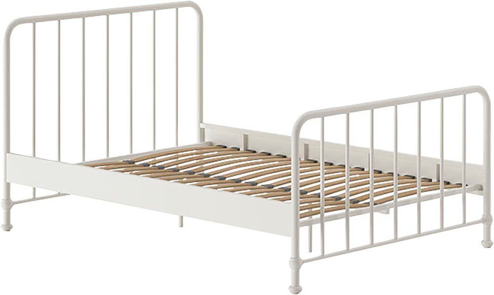 Vipack Metallbett Bronxx, standfest gebaut, gradlinige Optik in zeitlosem Design (in 2 Größen und verschiedenen Farben erhältlich), inkl. Lattenrost, Mittelsteg und Fußstütze unter der Liegefläche