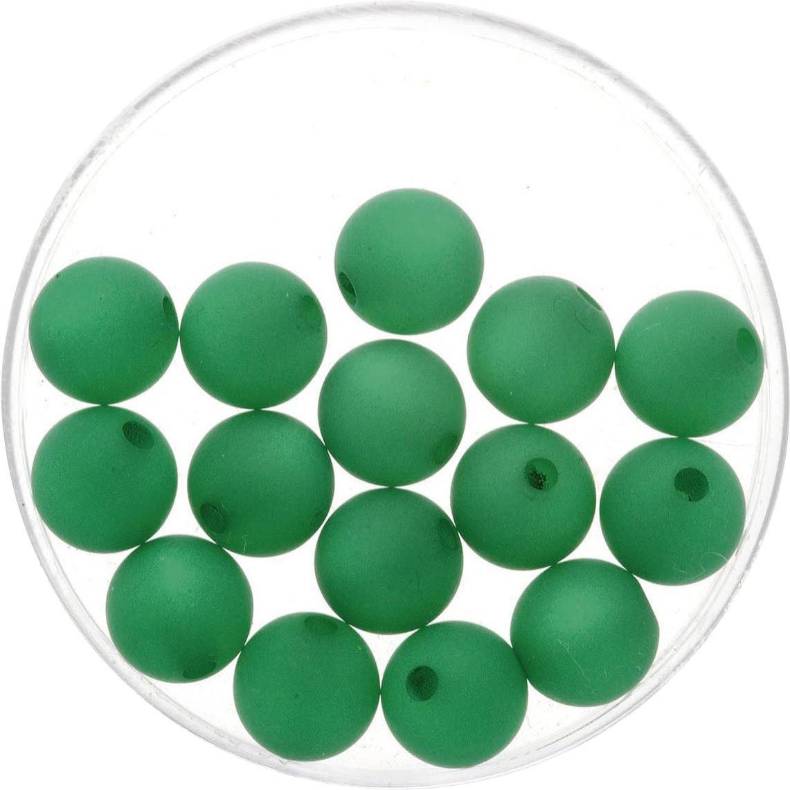Glorex Bastelperlen Glorex Perle Polaris 8 mm 15 Stück, matt