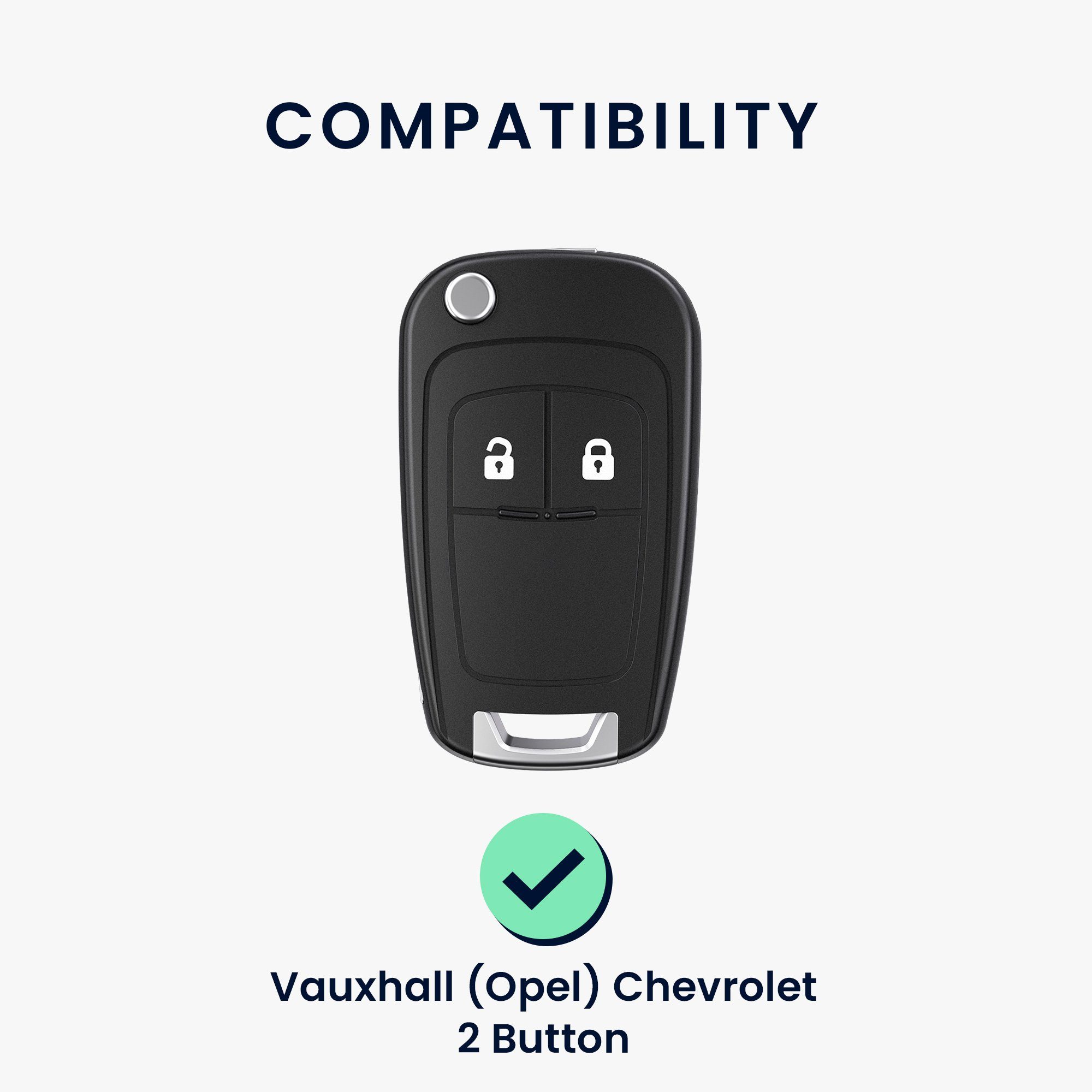 Hülle Schlüsselhülle Schlüsseltasche Schlüssel Chevrolet, kwmobile Autoschlüssel Cover Case Opel für